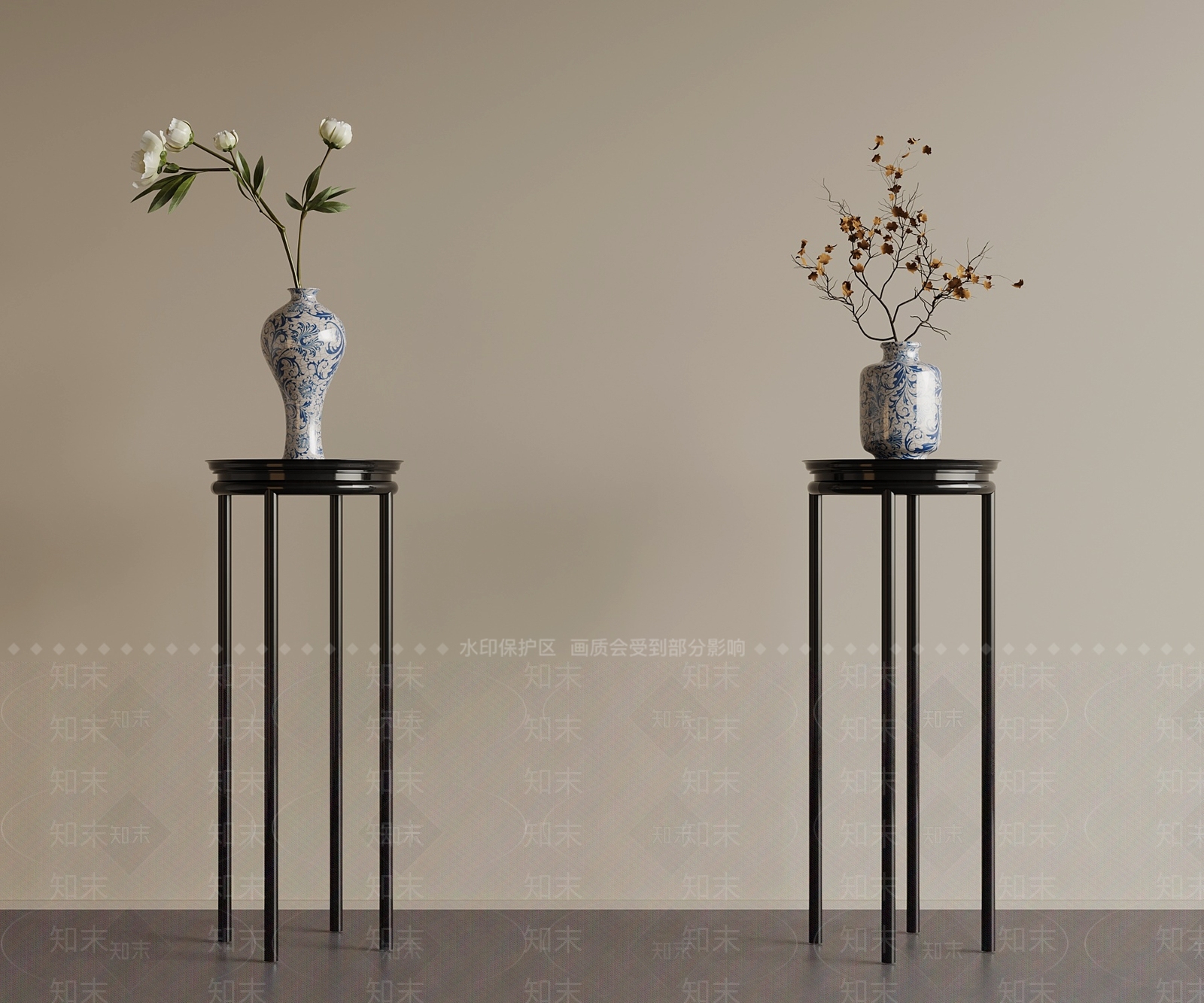 新中式花架3D模型下载【ID:1195872822】