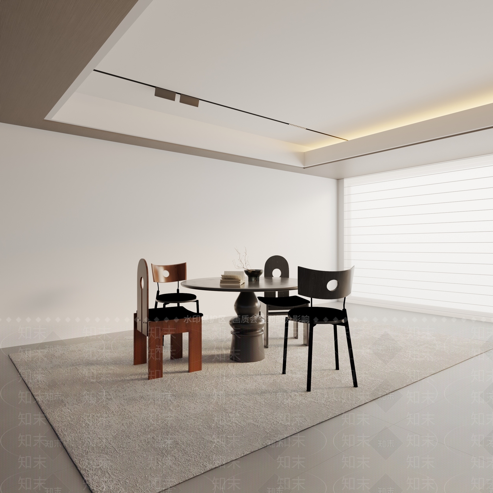 现代餐桌3D模型下载【ID:1195872975】