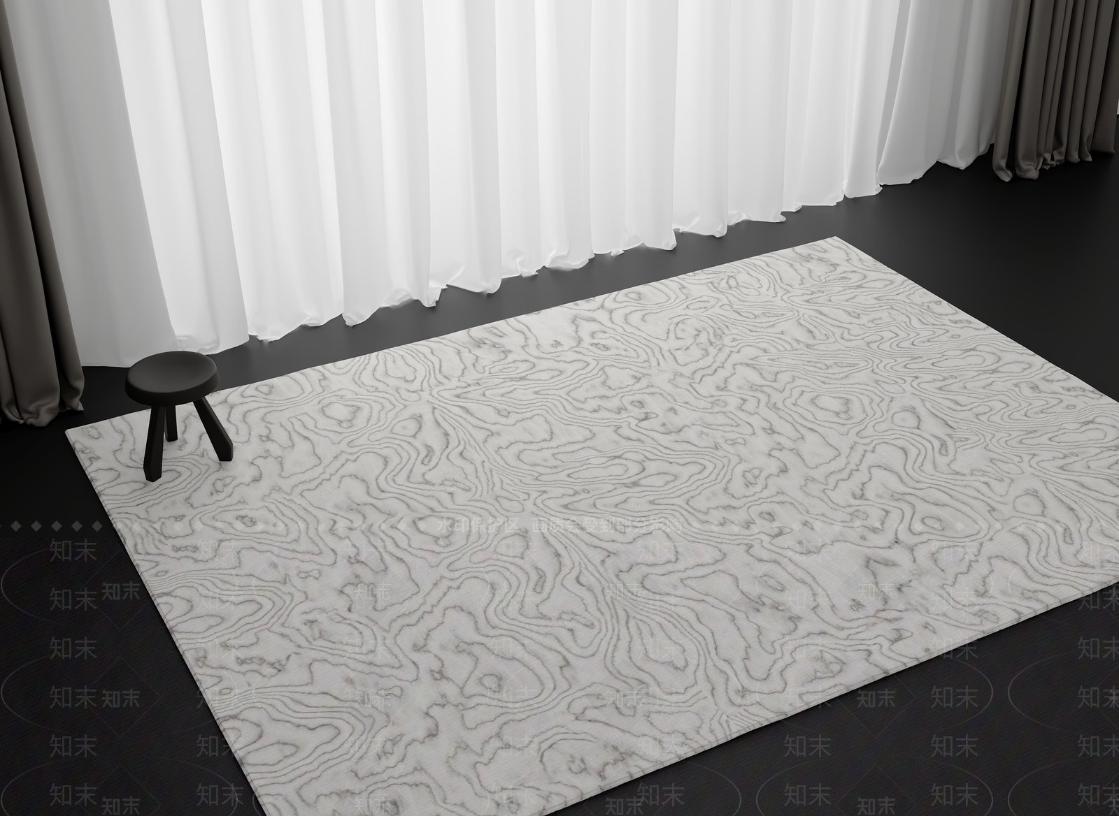 现代意式地毯3D模型下载【ID:1195873364】