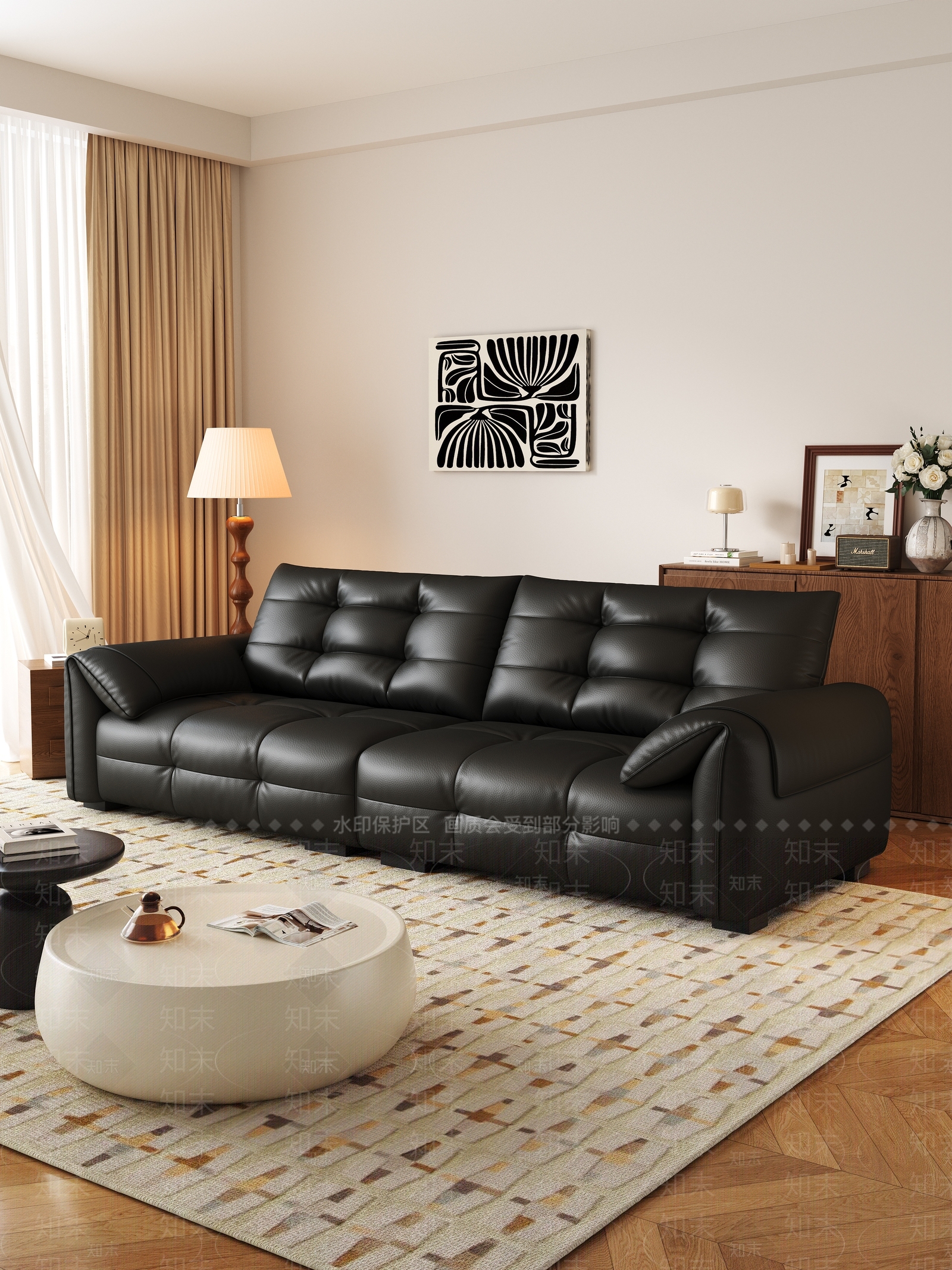 现代中古双人沙发3D模型下载【ID:1195873799】