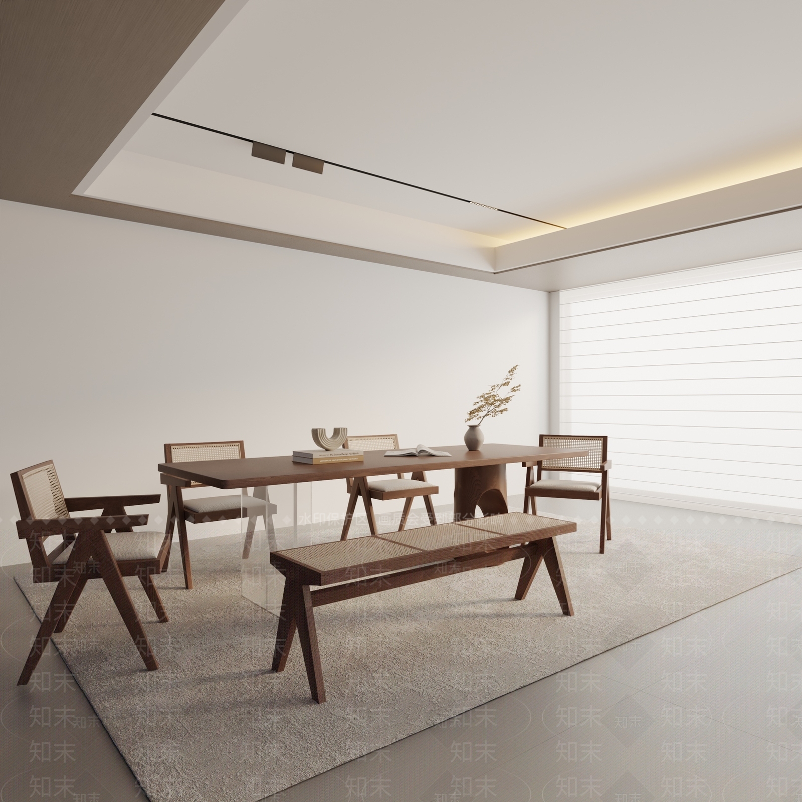 现代餐桌3D模型下载【ID:1195874468】