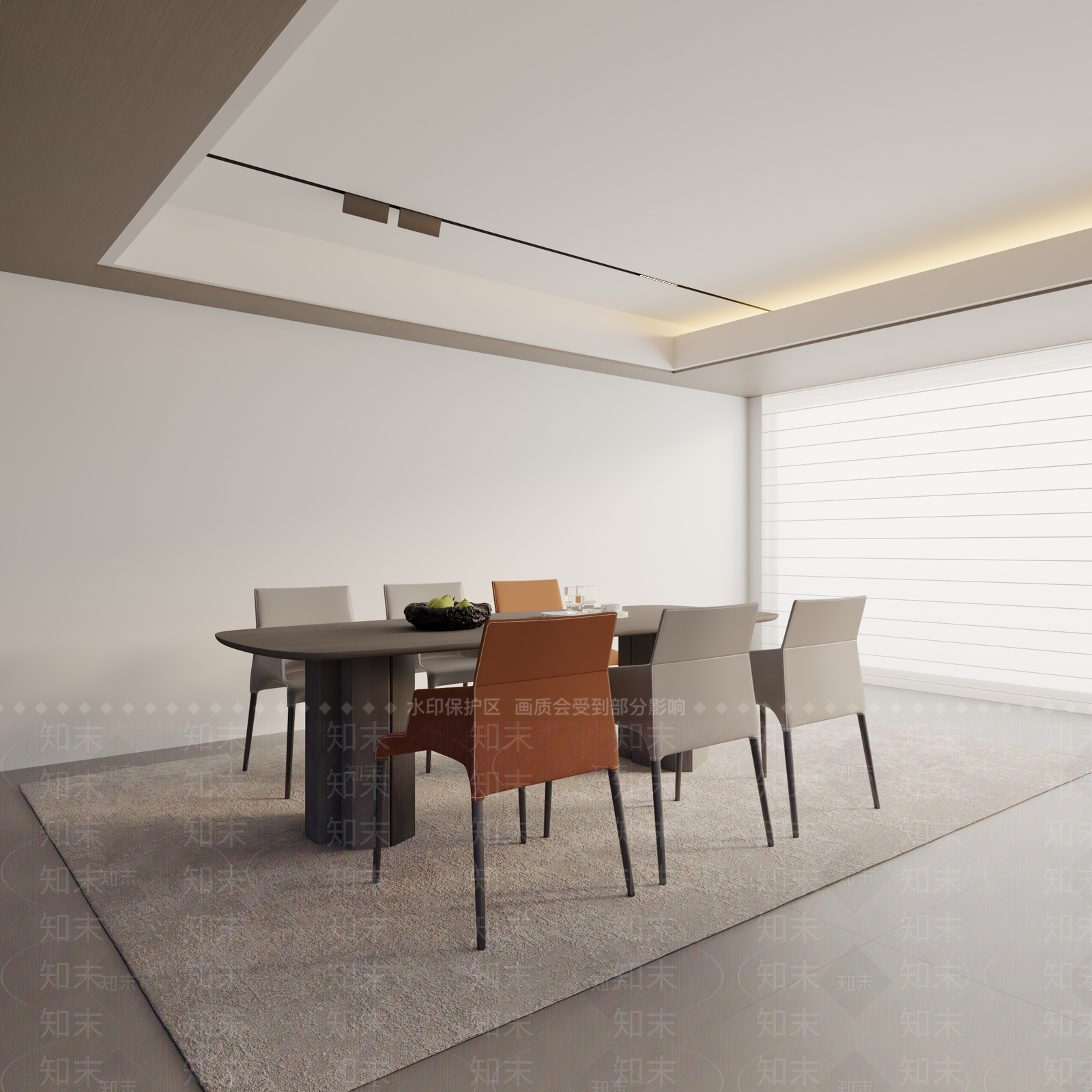 现代餐桌3D模型下载【ID:1195874936】
