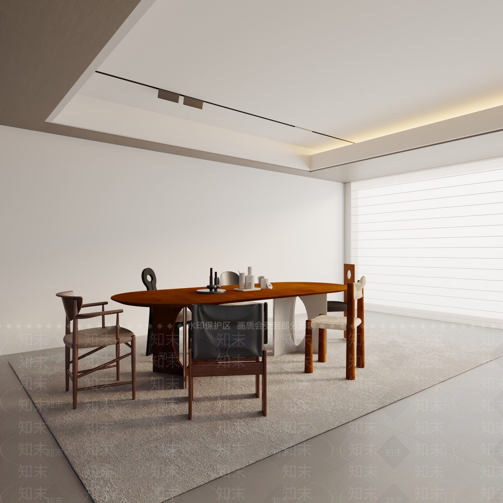 现代餐桌3D模型下载【ID:1195878875】