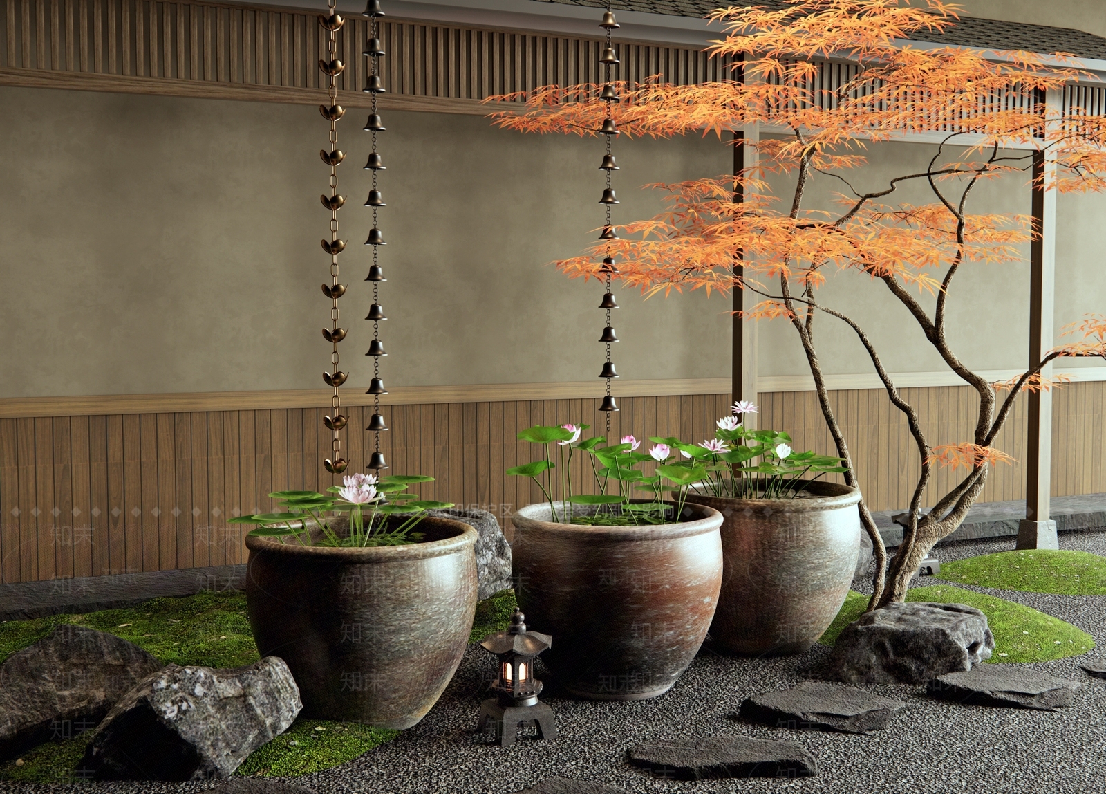 日式鱼缸SU模型下载【ID:1195880548】