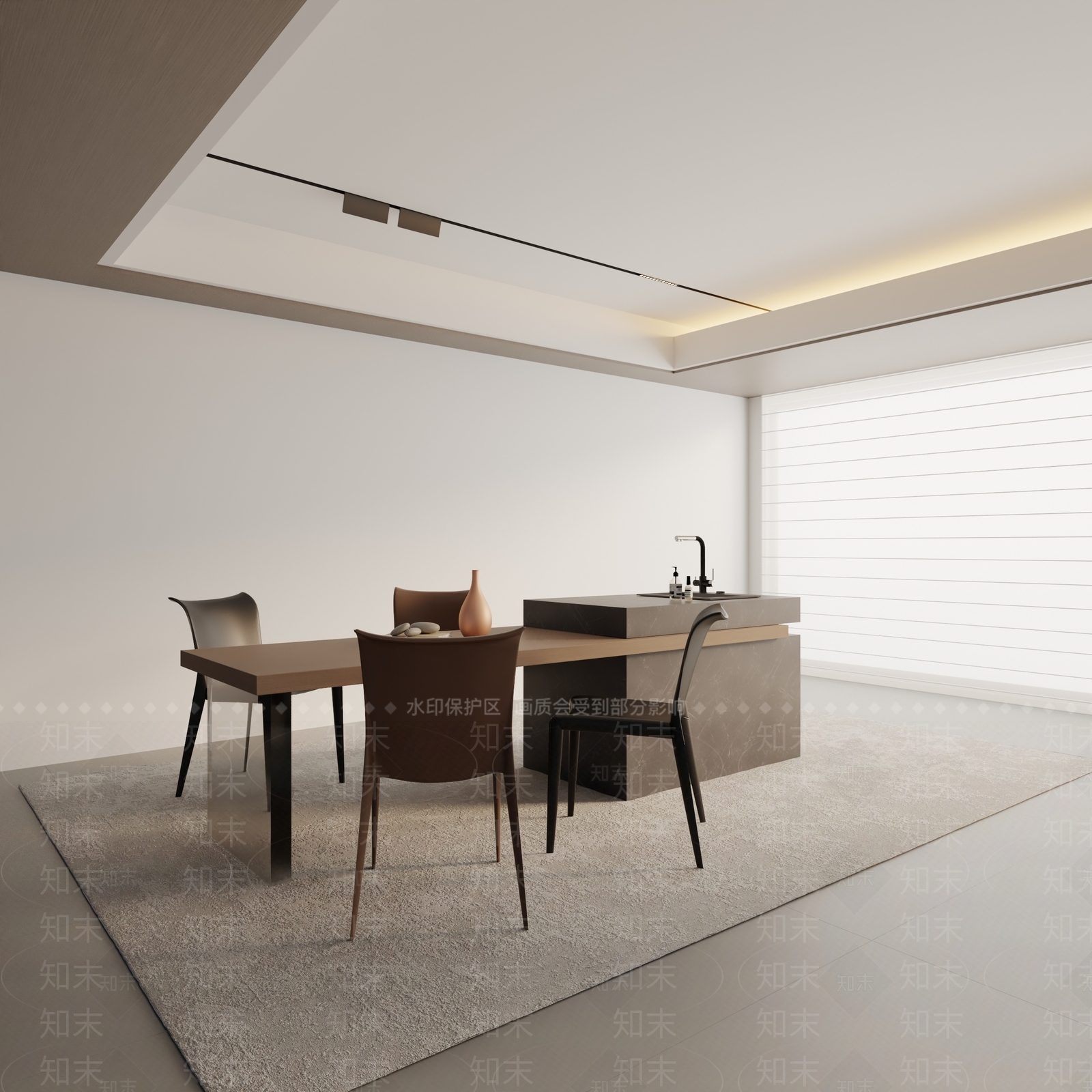 现代餐桌3D模型下载【ID:1195882454】