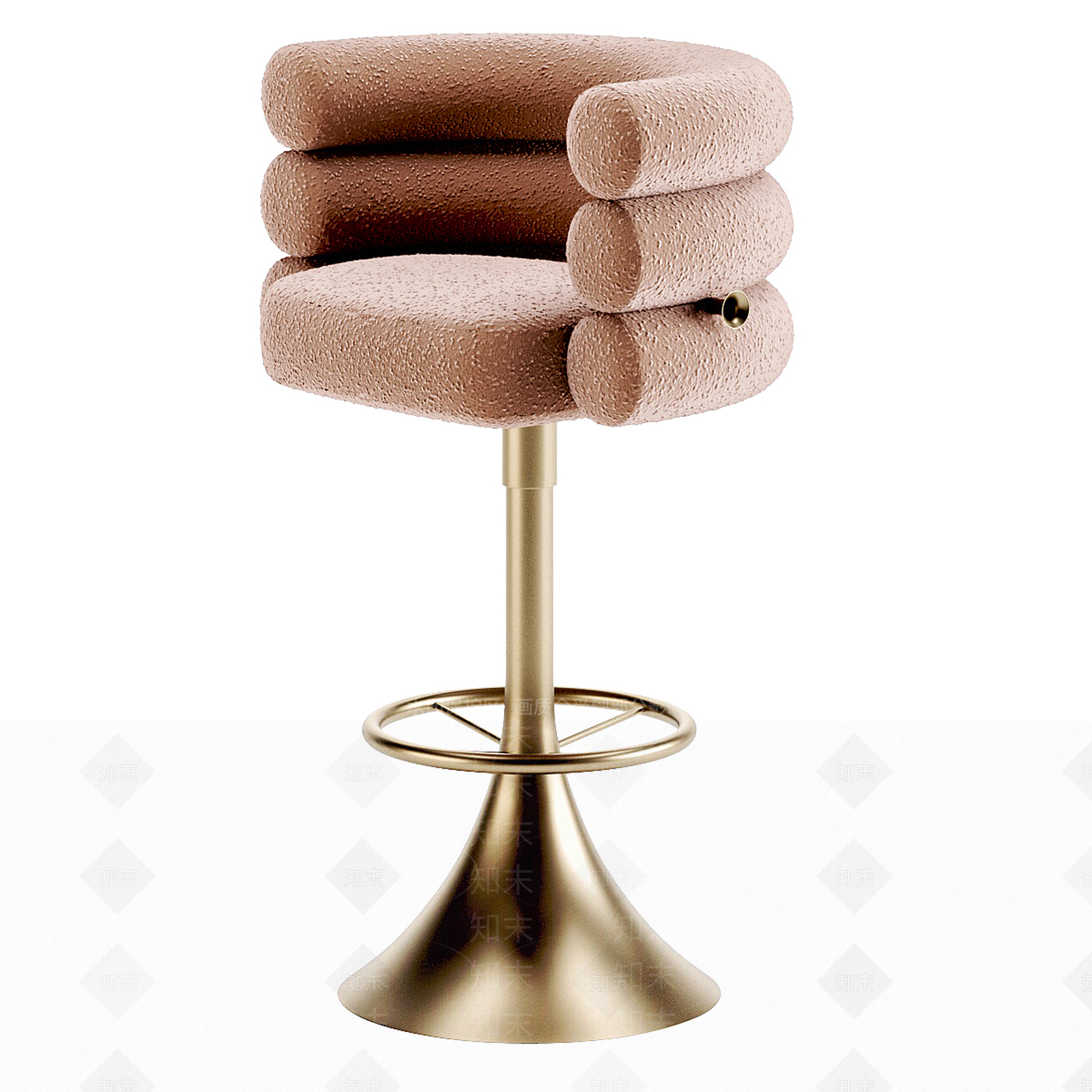 现代轻奢吧椅3D模型下载【ID:1195884712】