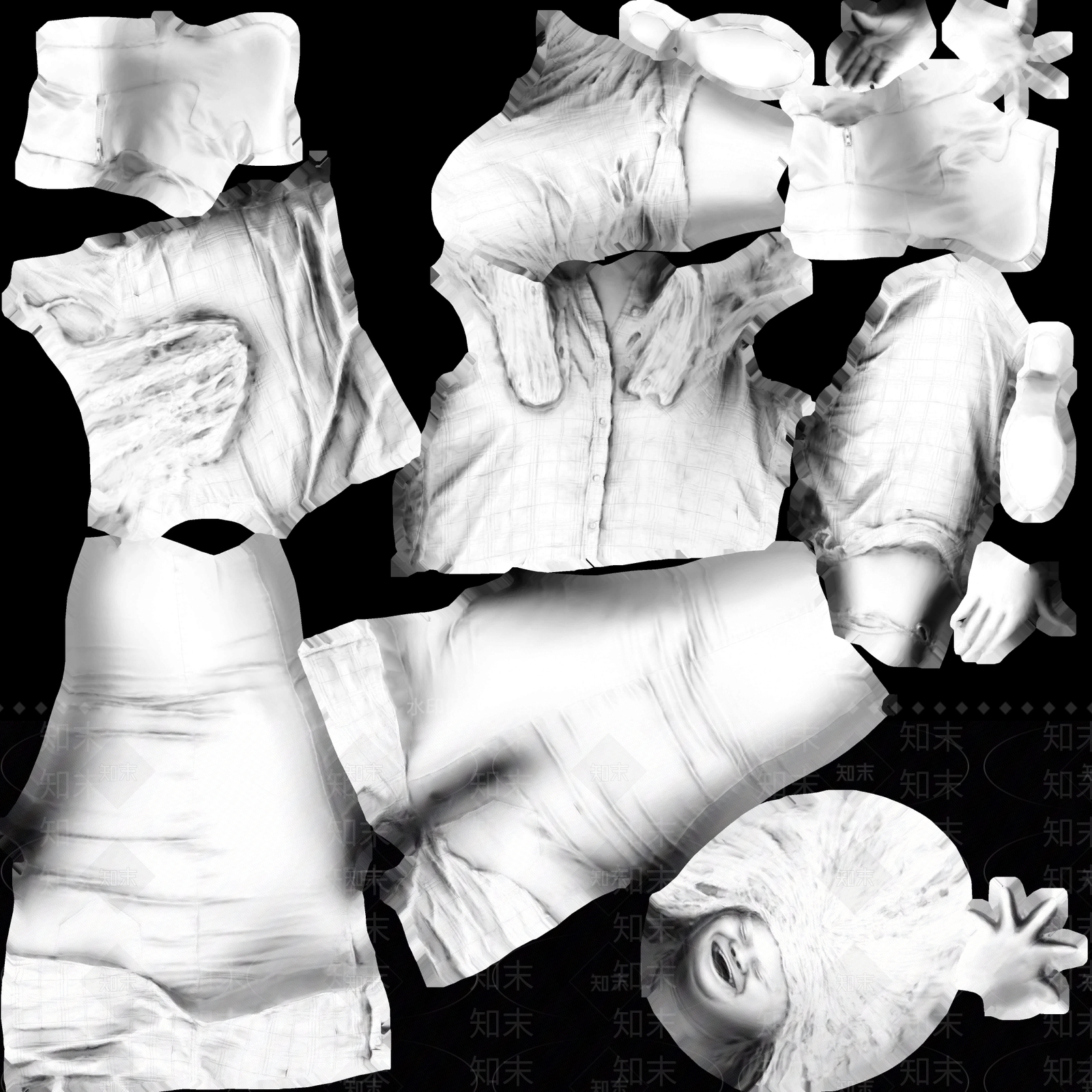 现代红色衬衫打招呼女人3D模型下载【ID:1195885457】