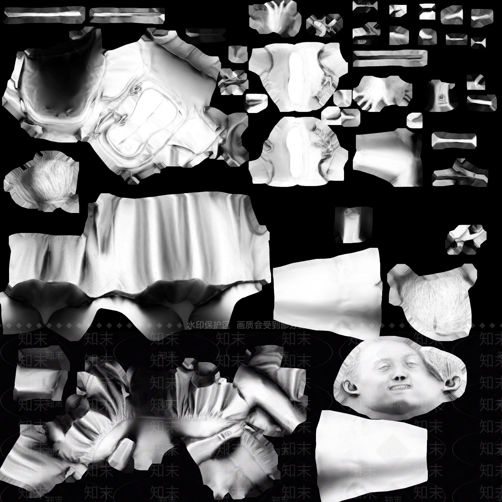 现代看文件看平板电脑女人3D模型下载【ID:1195885620】