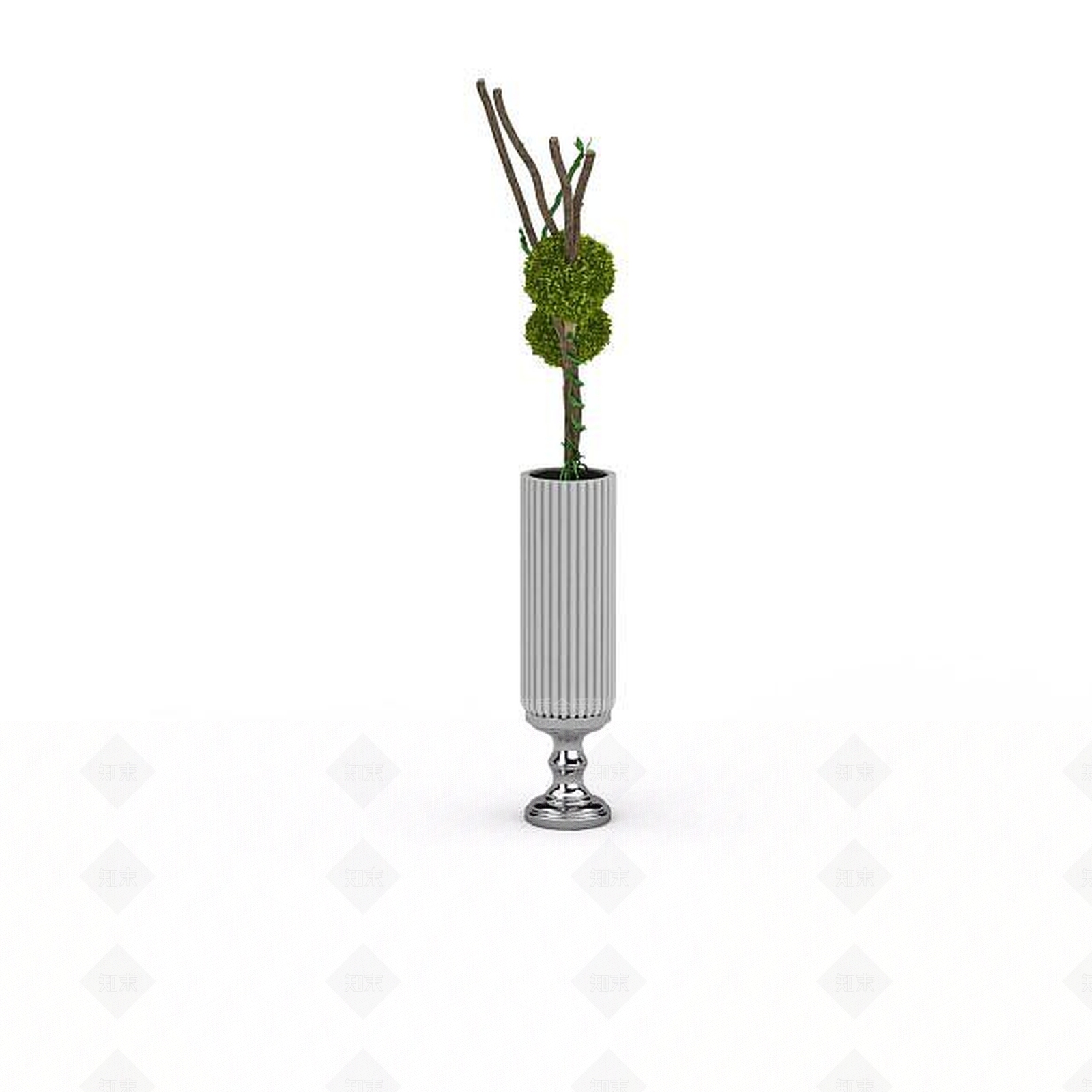 现代绿植球3D模型下载【ID:1195887034】