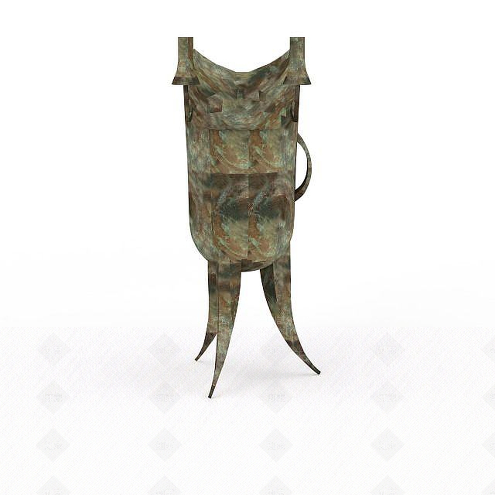 现代汉代青铜杯樽3D模型下载【ID:1195887699】