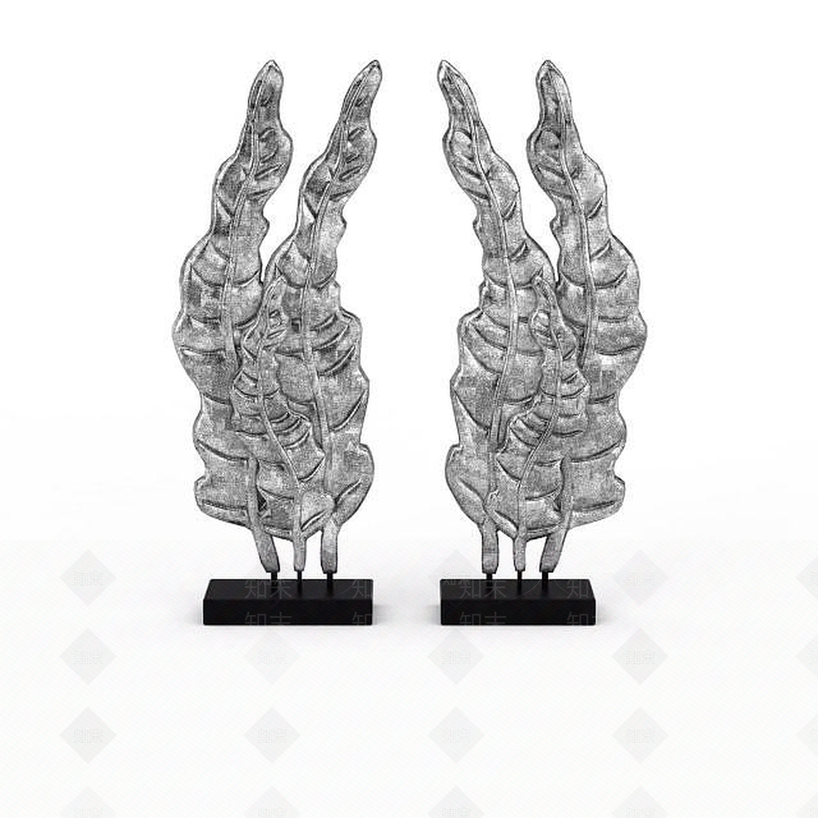 现代白色仿树摆件3D模型下载【ID:1195887960】