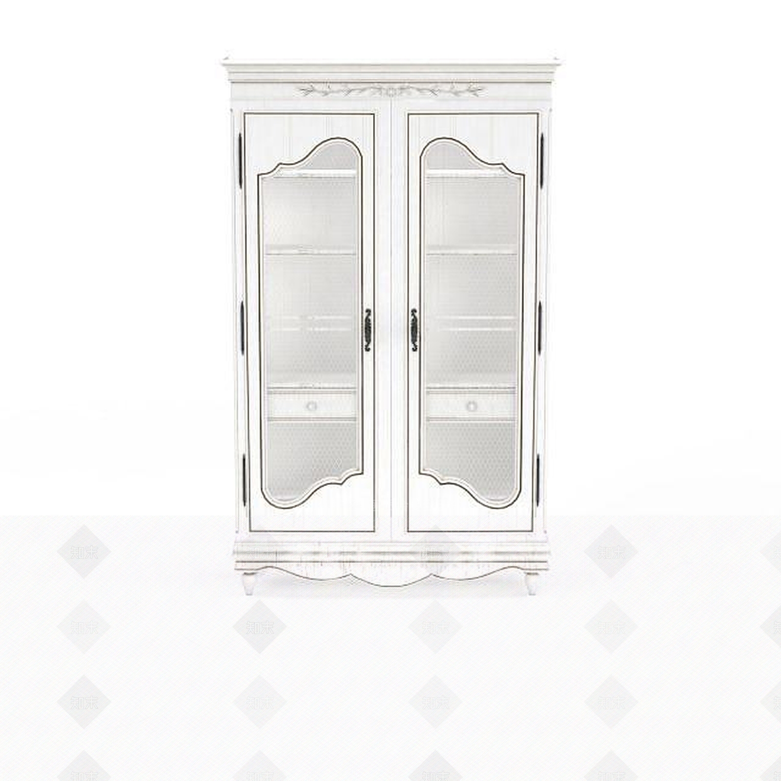 欧式古典欧式白色酒柜3D模型下载【ID:1195891078】