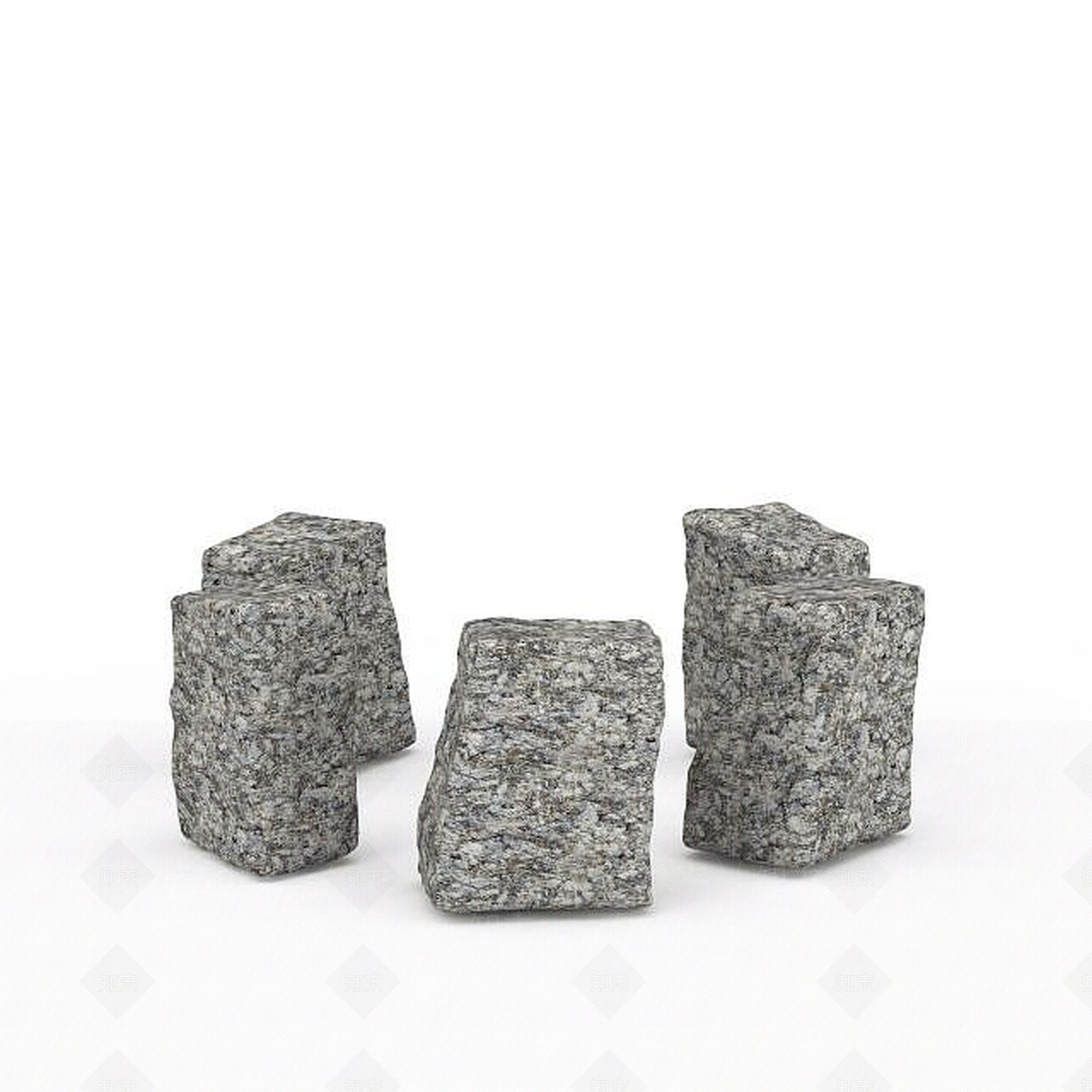现代个性石椅组合3D模型下载【ID:1195892025】