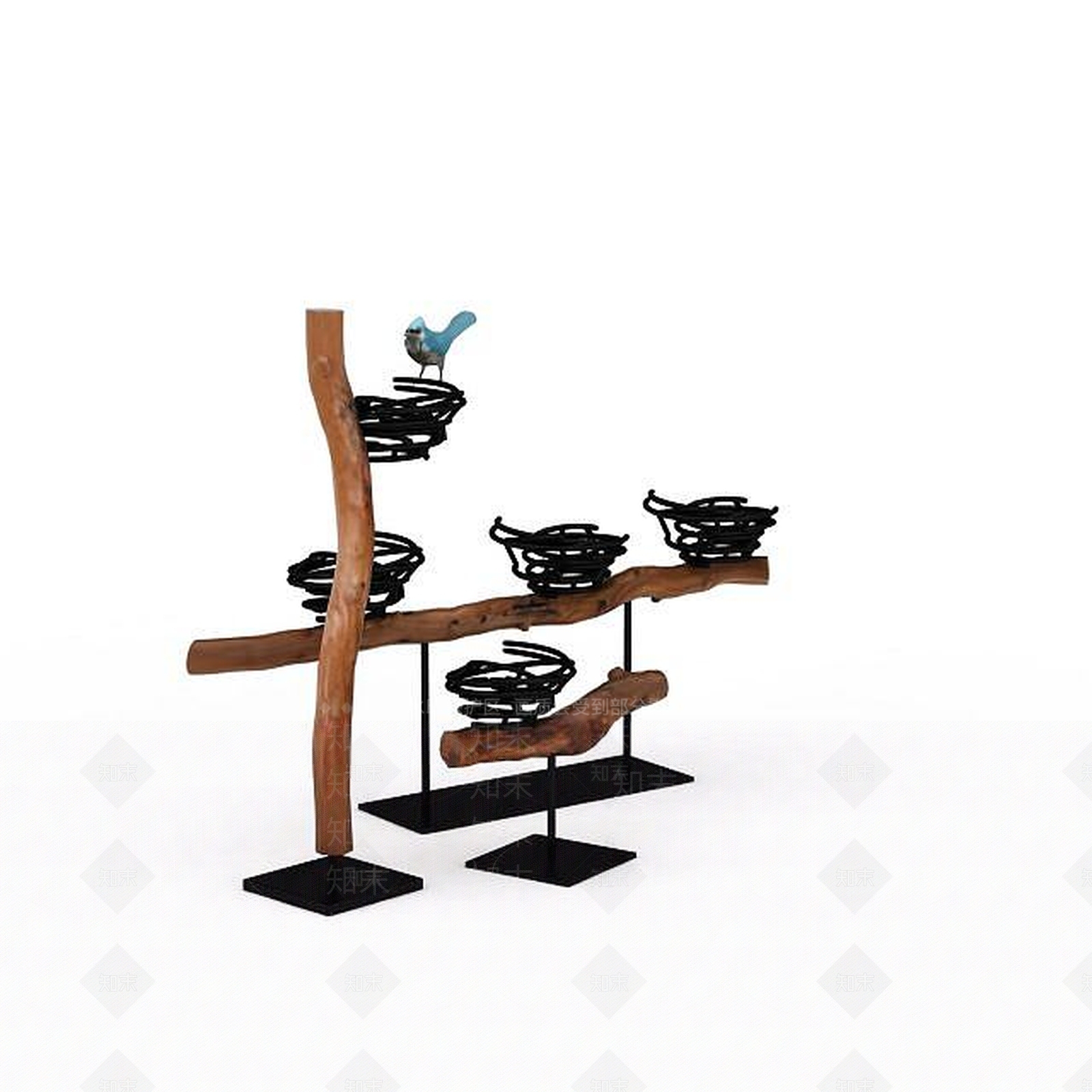 现代创意鸟窝摆设品3D模型下载【ID:1195892571】