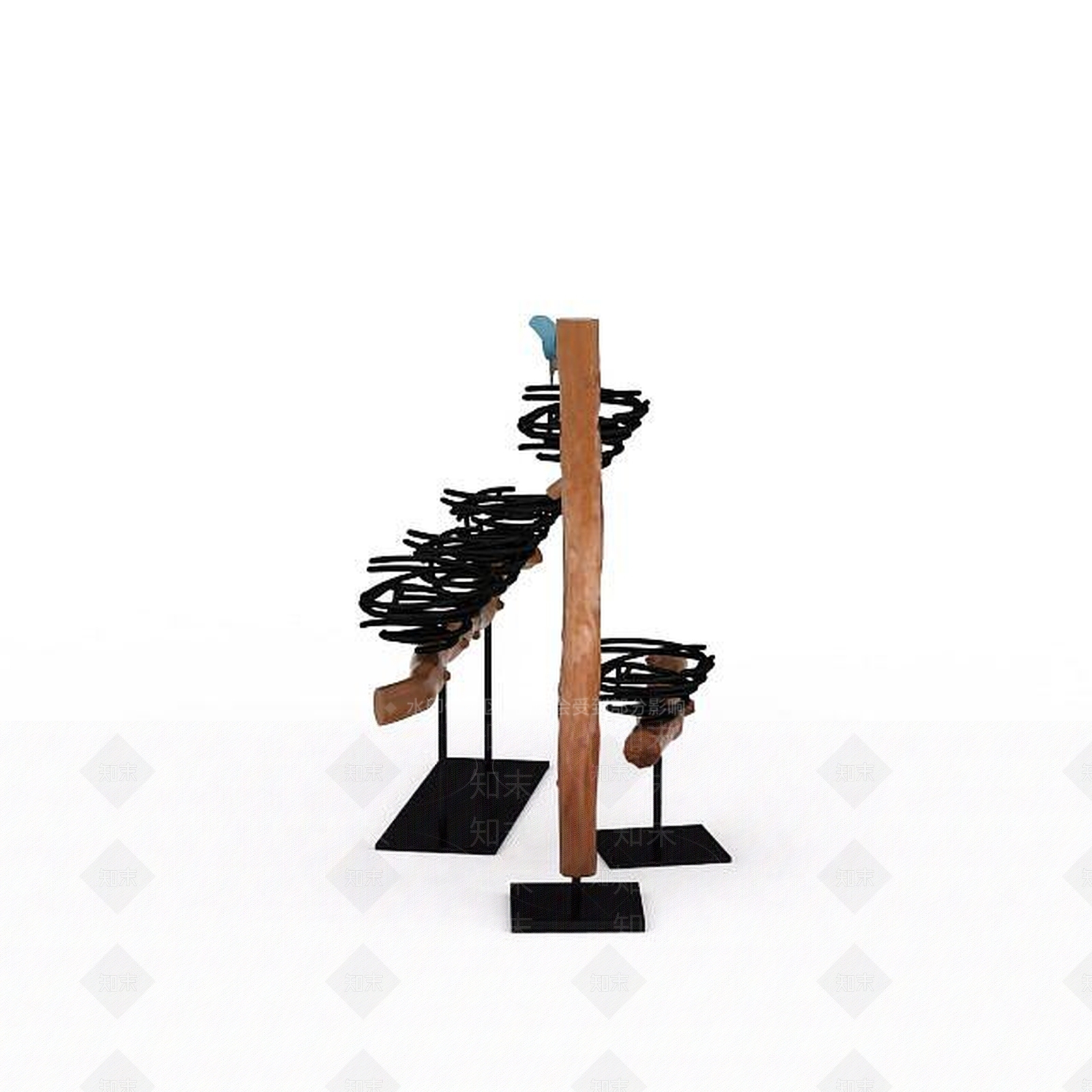 现代创意鸟窝摆设品3D模型下载【ID:1195892571】