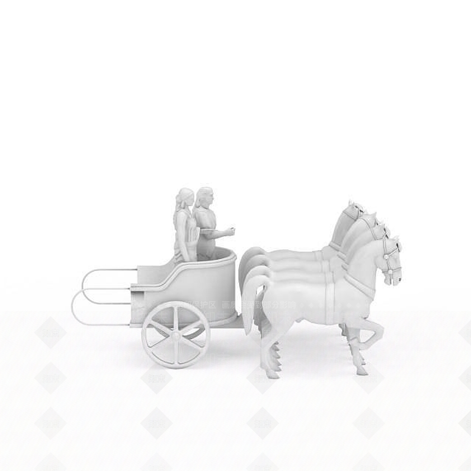 欧式古典欧式马车摆设品3D模型下载【ID:1195892777】