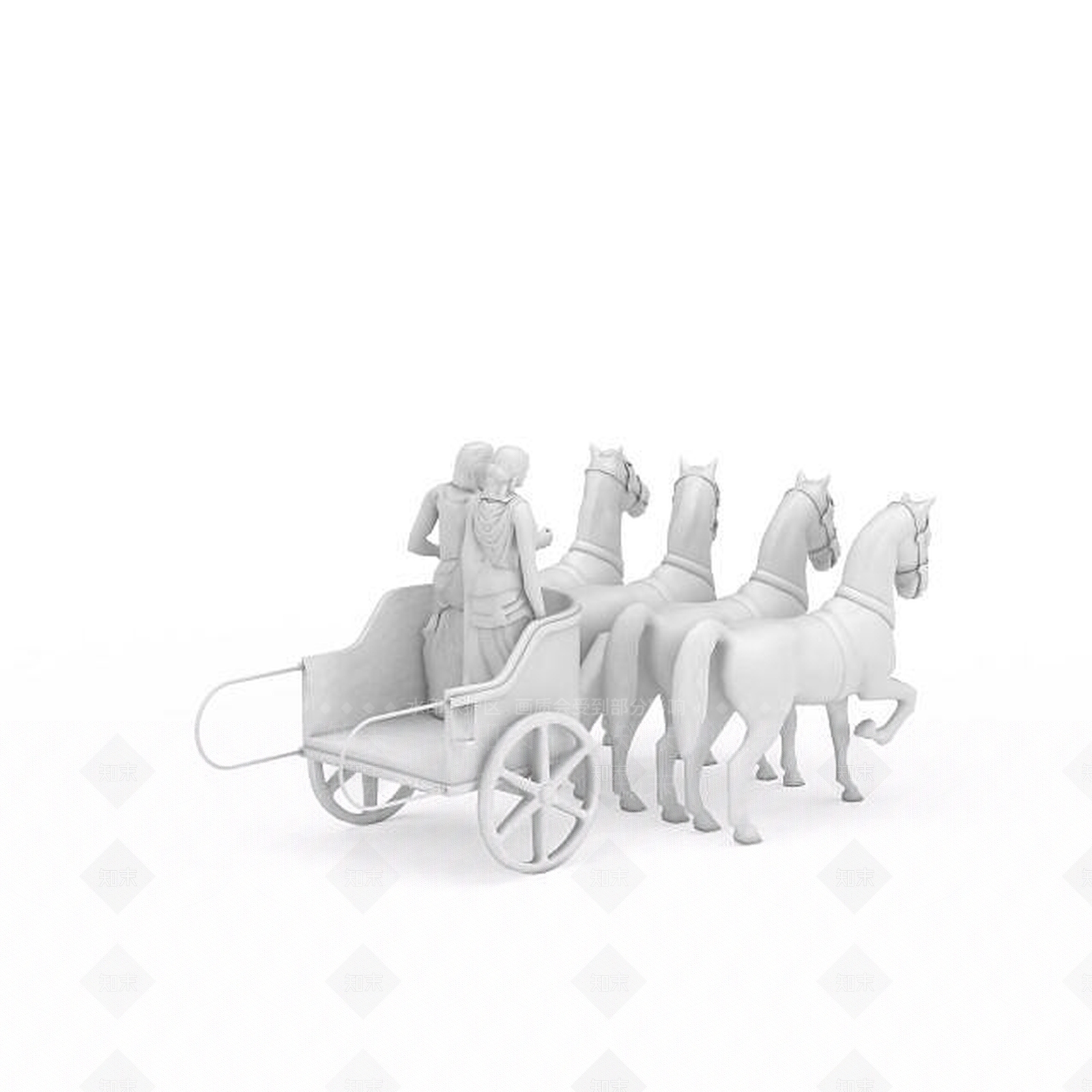 欧式古典欧式马车摆设品3D模型下载【ID:1195892777】