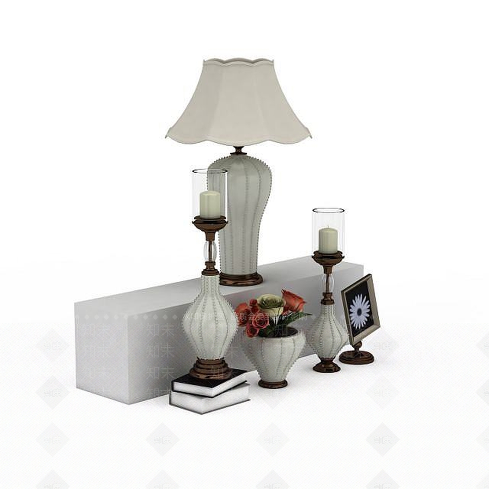 现代陶瓷艺术品摆件3D模型下载【ID:1195892917】