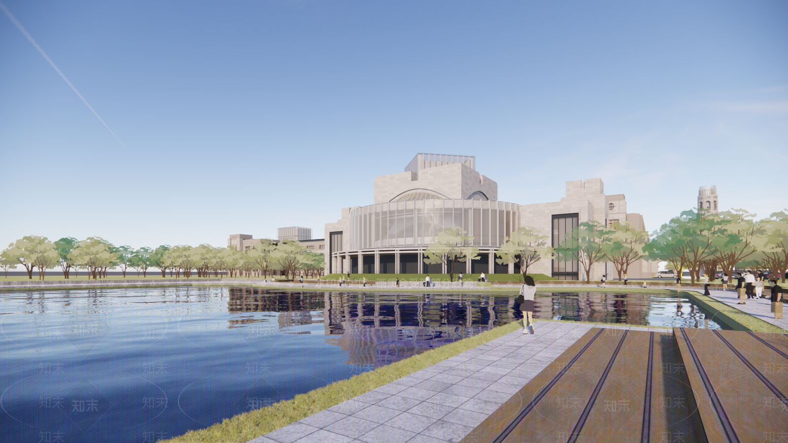 欧式售楼处建筑SU模型下载【ID:1195893411】