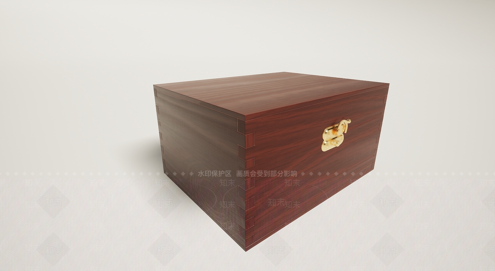 现代精致实木首饰盒3D模型下载【ID:1195895237】