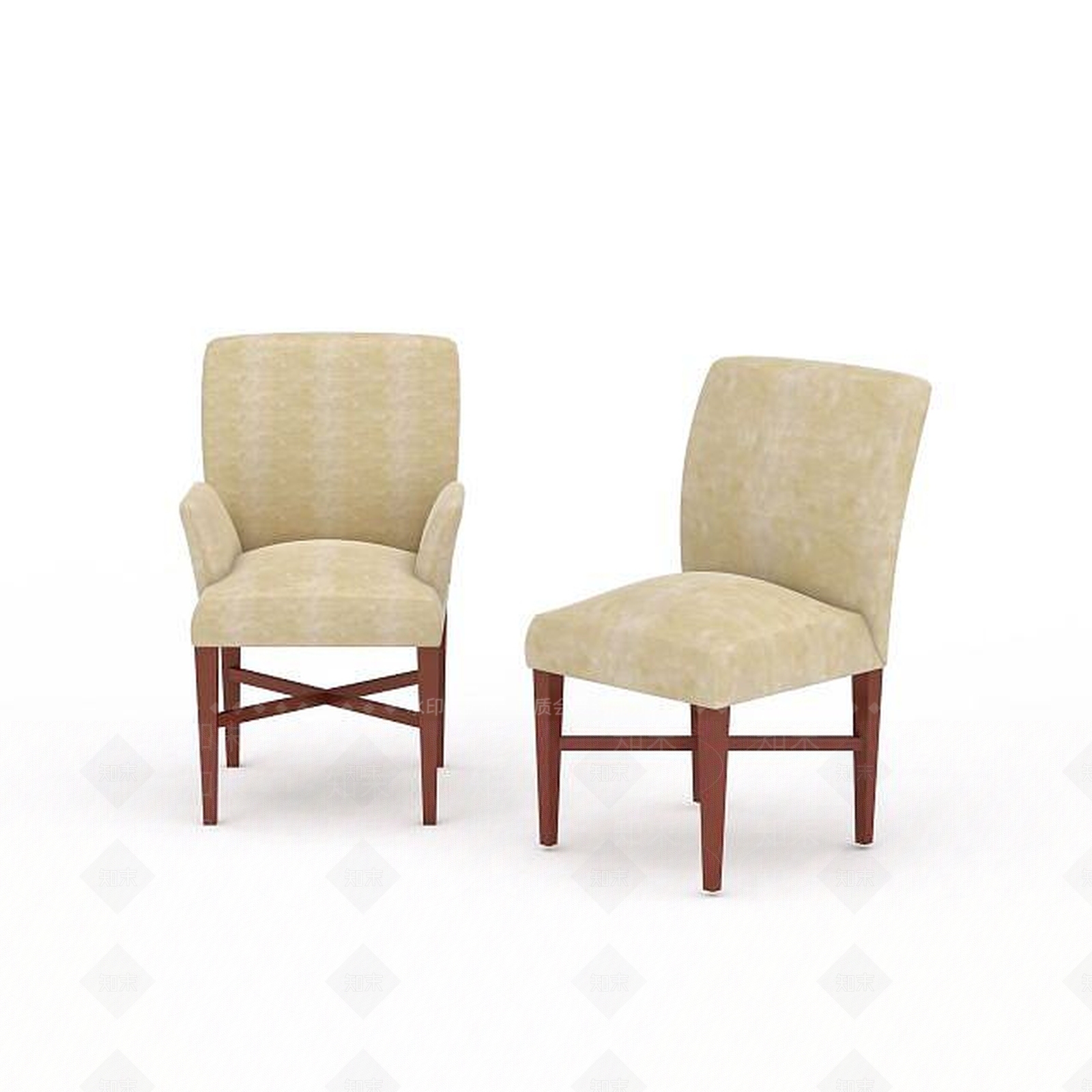 中式沙发椅子3D模型下载【ID:1195897320】