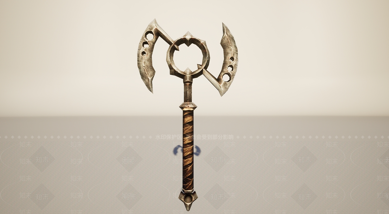 现代游戏装备武器斧子3D模型下载【ID:1195897747】