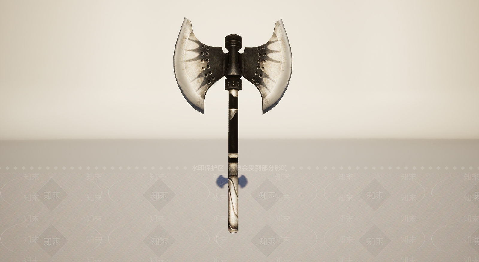 现代游戏装备武器斧子3D模型下载【ID:1195898412】