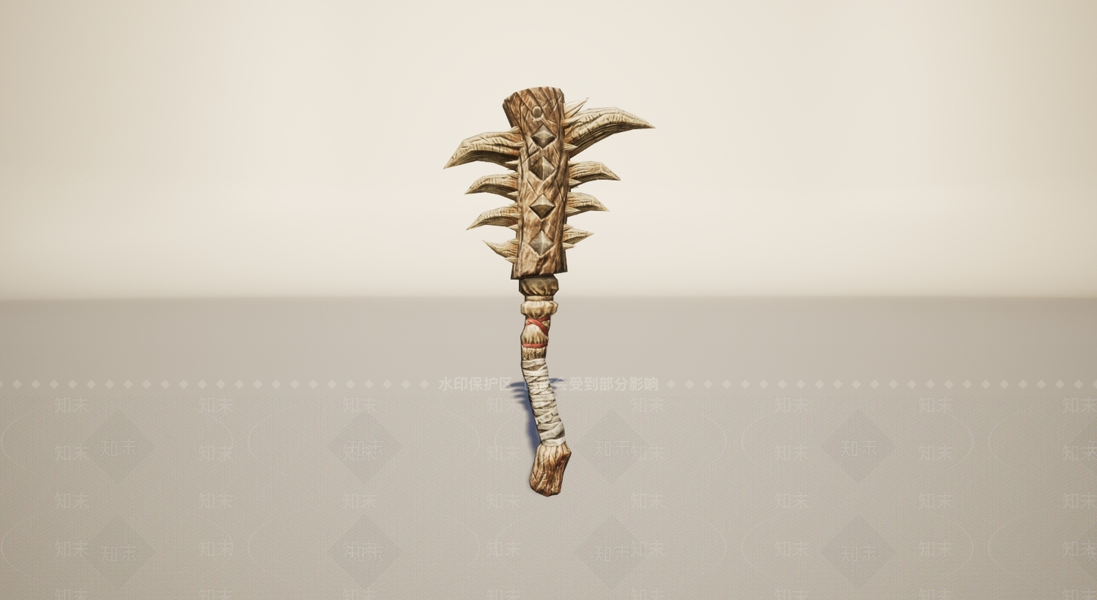 现代游戏装备武器狼牙棒3D模型下载【ID:1195898811】