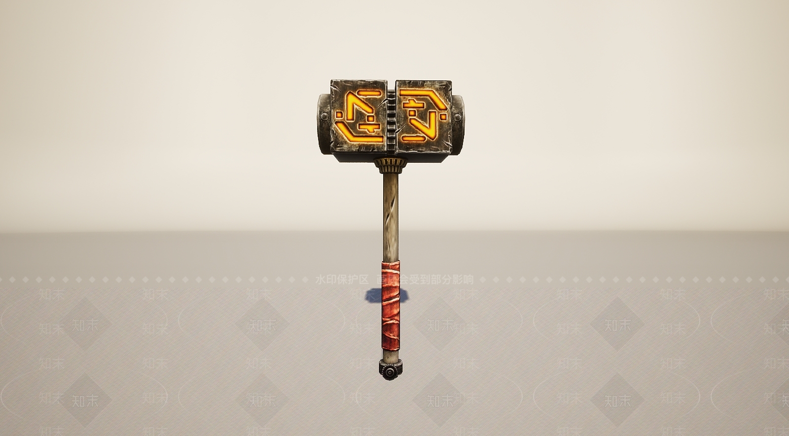 现代游戏装备武器锤子3D模型下载【ID:1195898965】