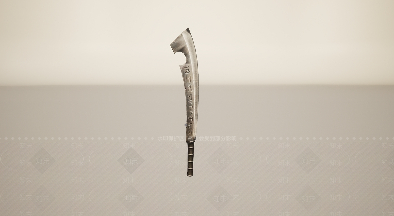 现代游戏装备武器砍刀3D模型下载【ID:1195899398】