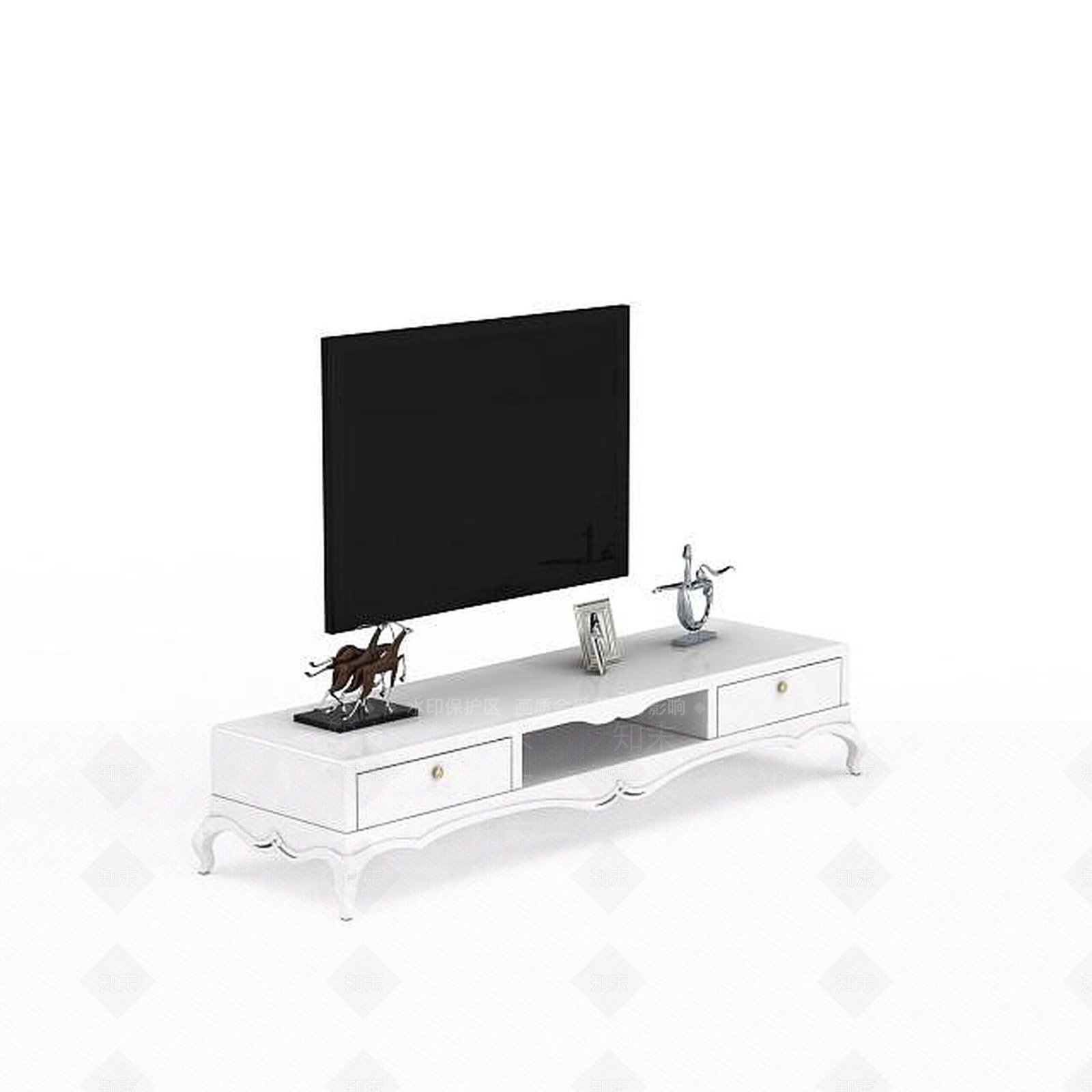 现代客厅电视柜3D模型下载【ID:1195901020】
