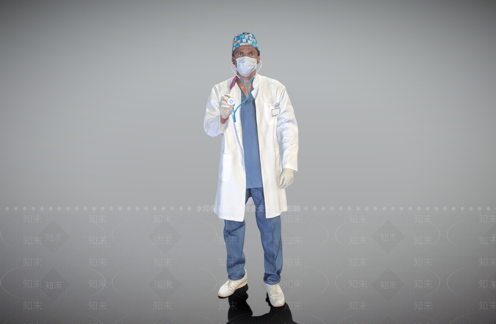 现代医生医疗人员男医生3D模型下载【ID:1195902186】
