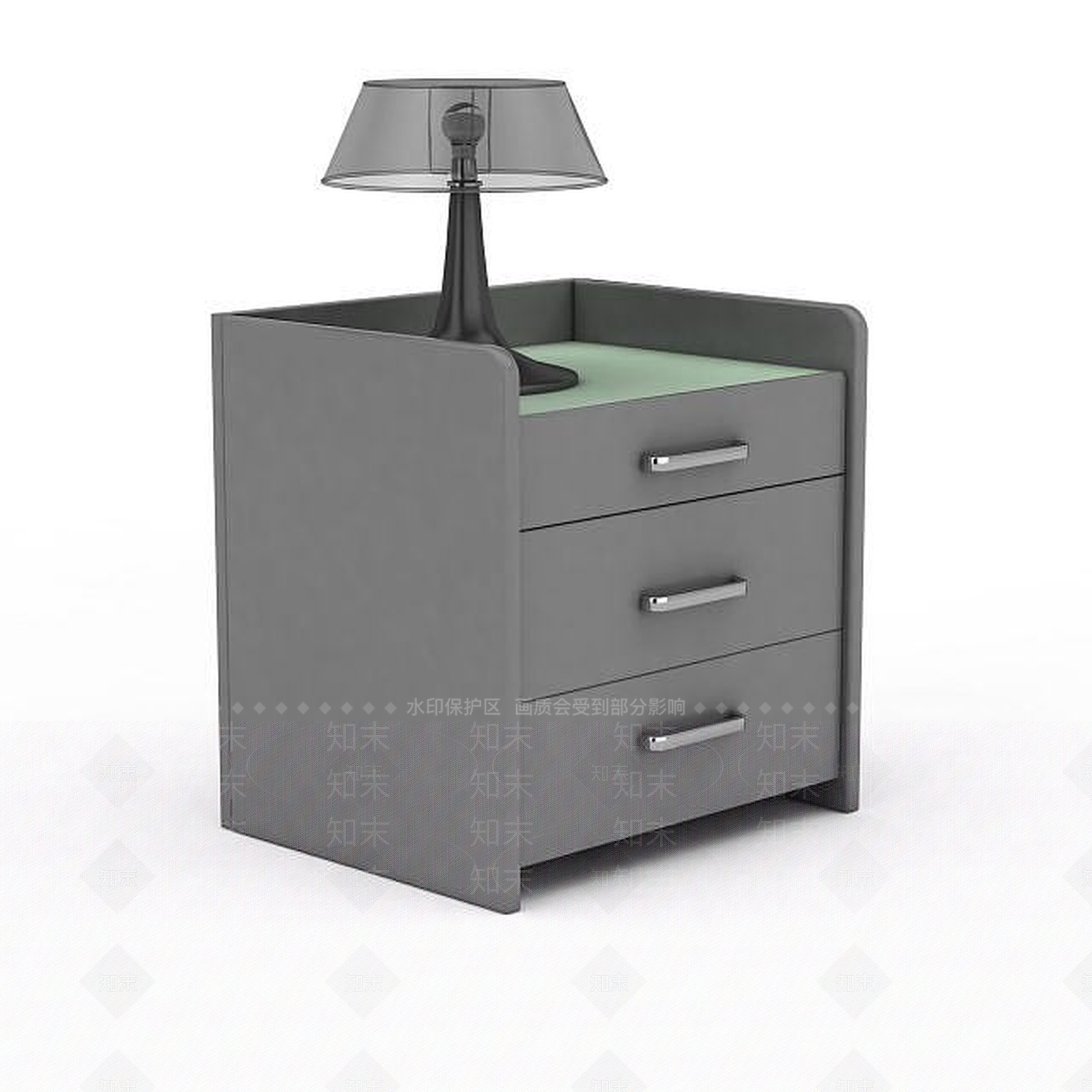 现代简约床头柜3D模型下载【ID:1195902560】
