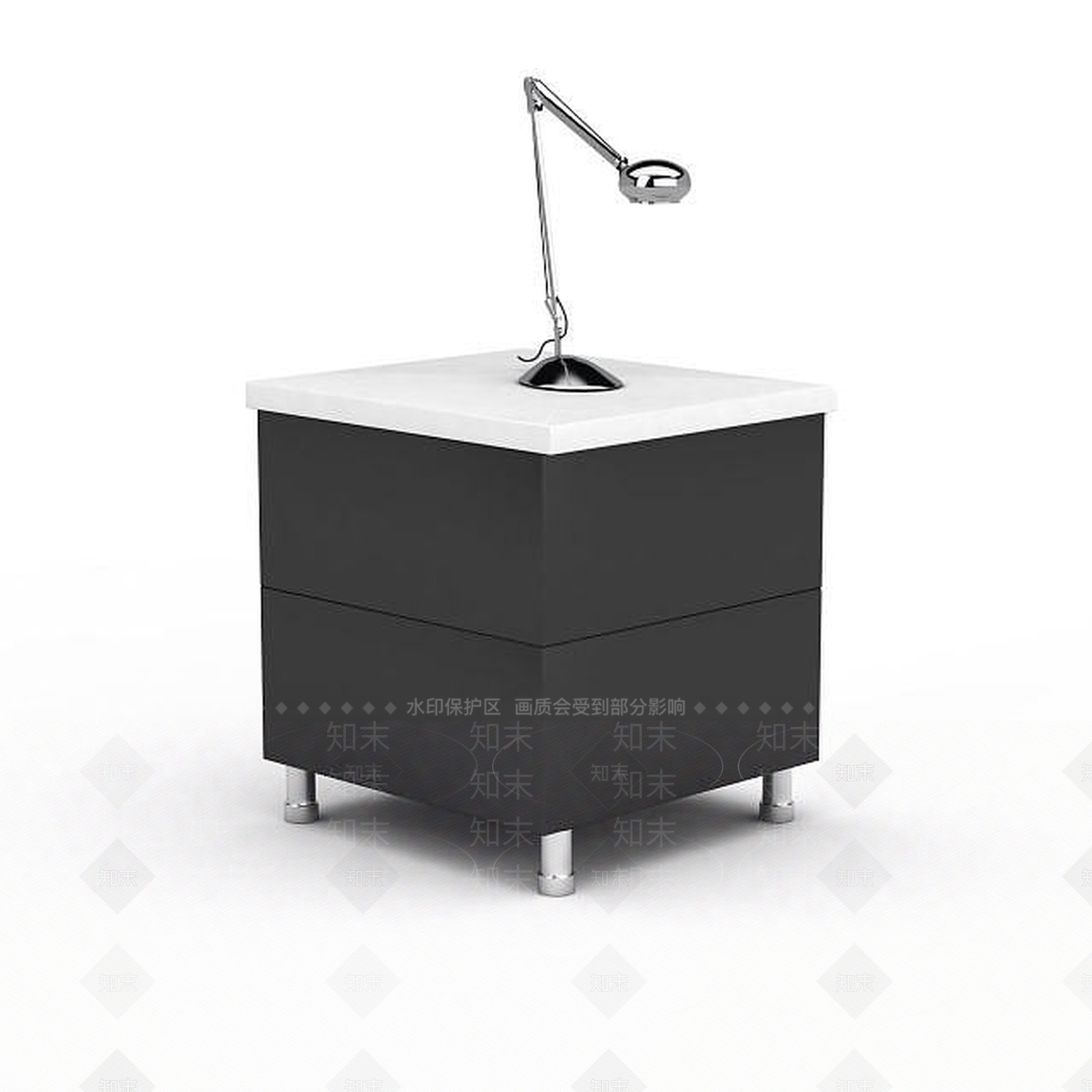 现代时尚床头柜3D模型下载【ID:1195902537】