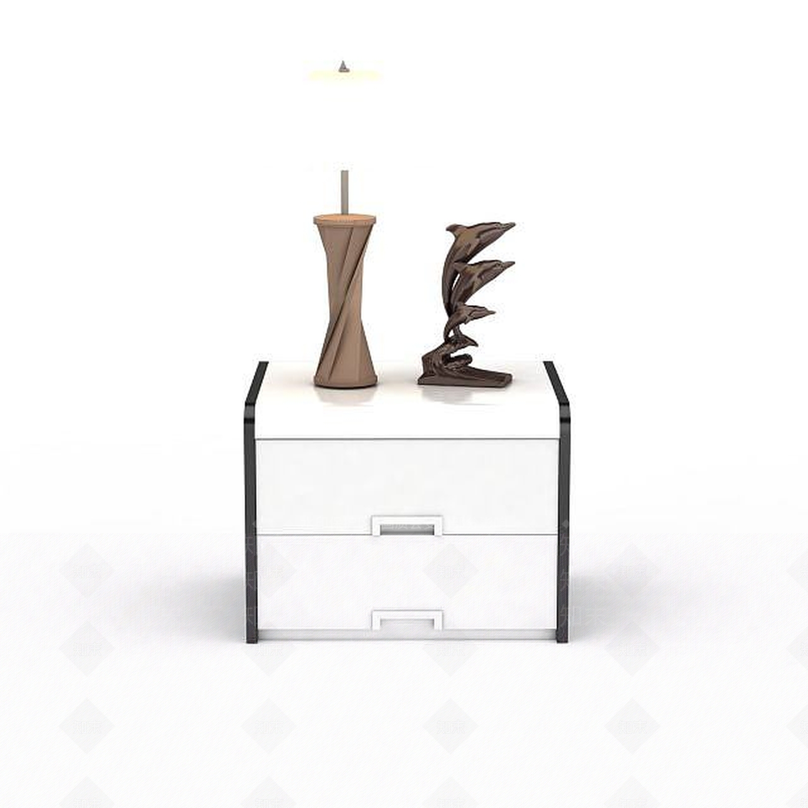 现代简约床头柜3D模型下载【ID:1195902653】