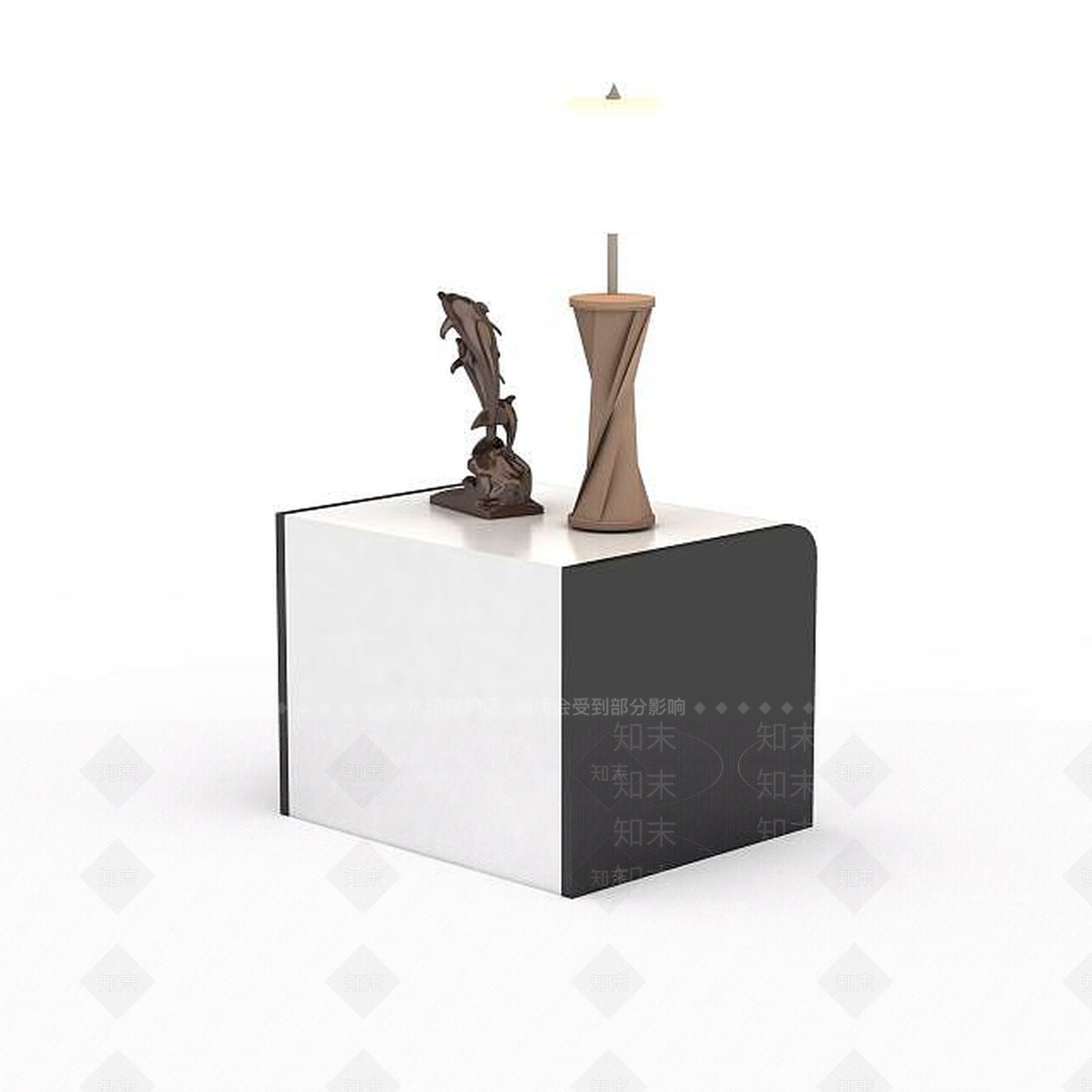 现代简约床头柜3D模型下载【ID:1195902653】