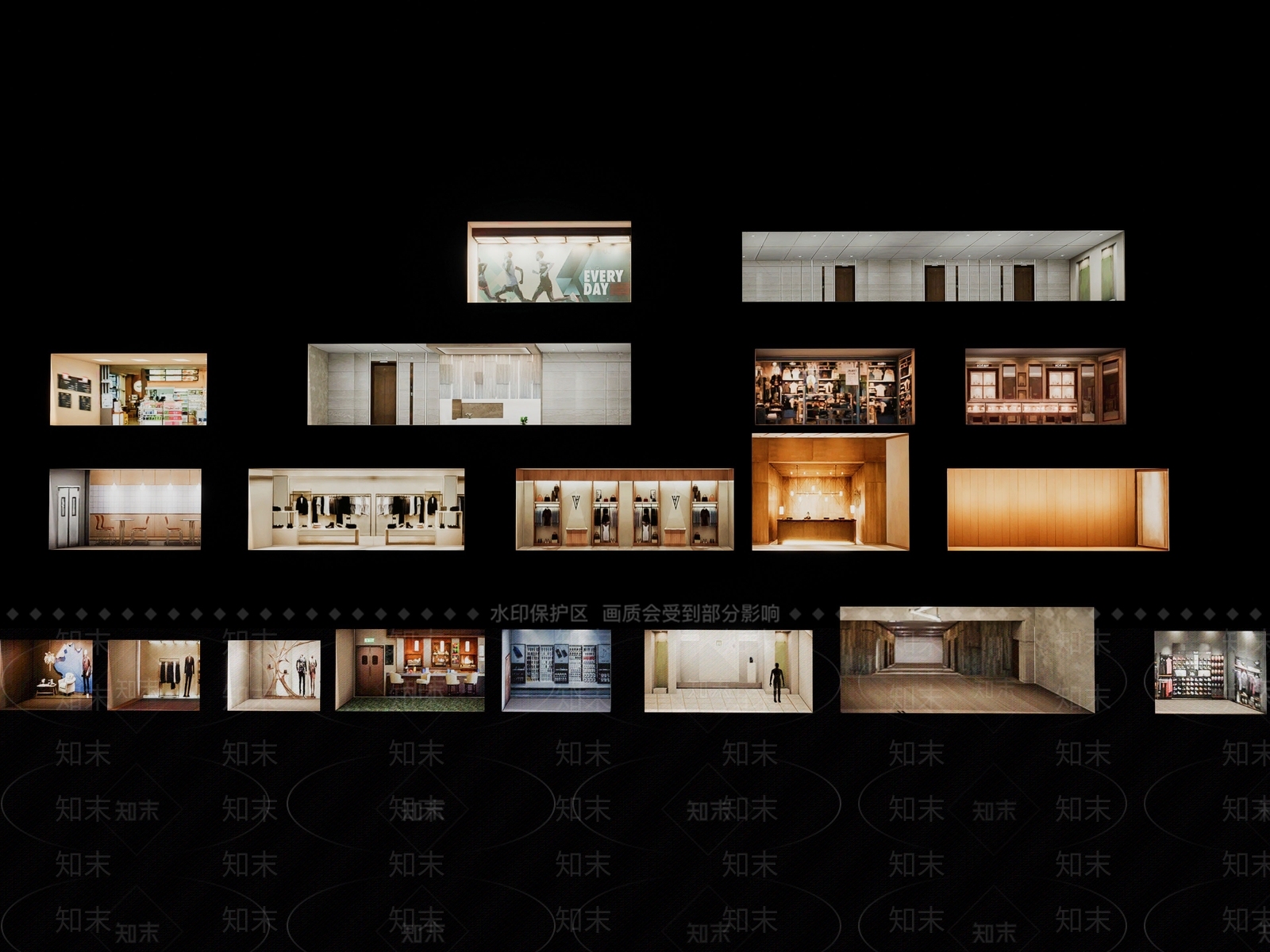 现代橱窗SU模型下载【ID:1195903495】