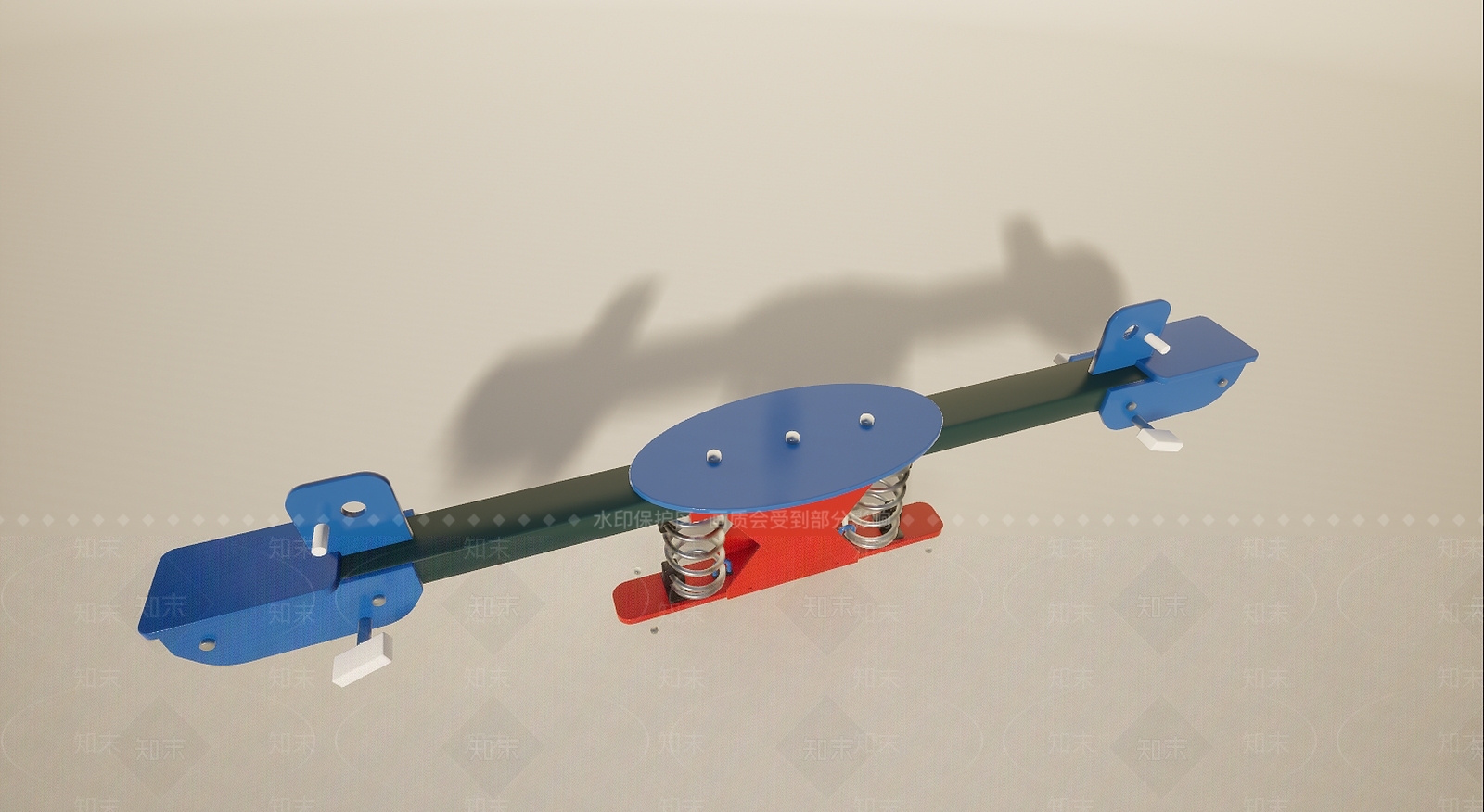 现代儿童娱乐设备跷跷板玩具3D模型下载【ID:1195904986】