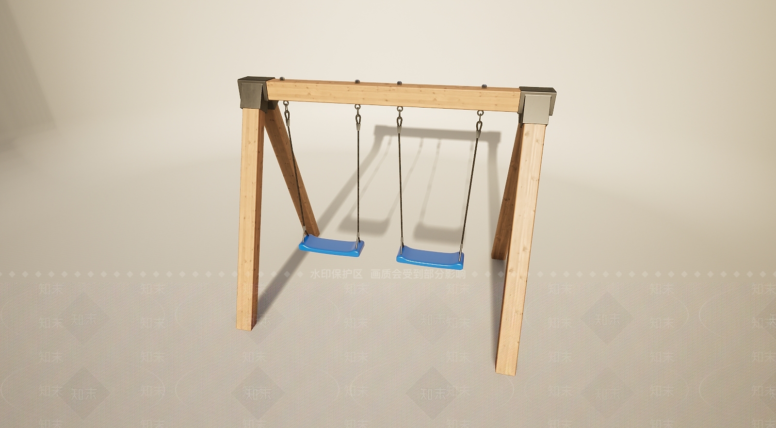 现代儿童娱乐设备玩具秋千3D模型下载【ID:1195905272】