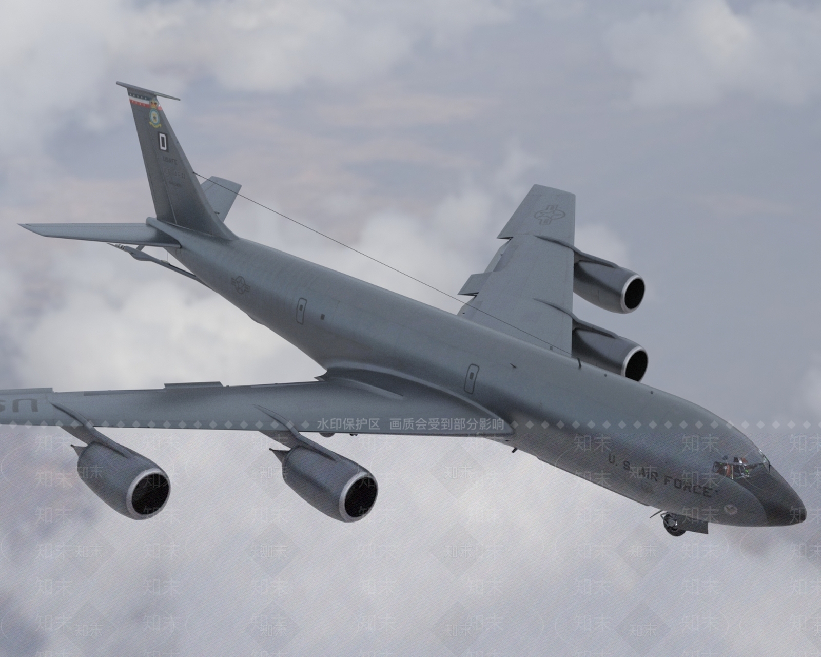 现代空中加油机大型空中加油机3D模型下载【ID:1195905754】
