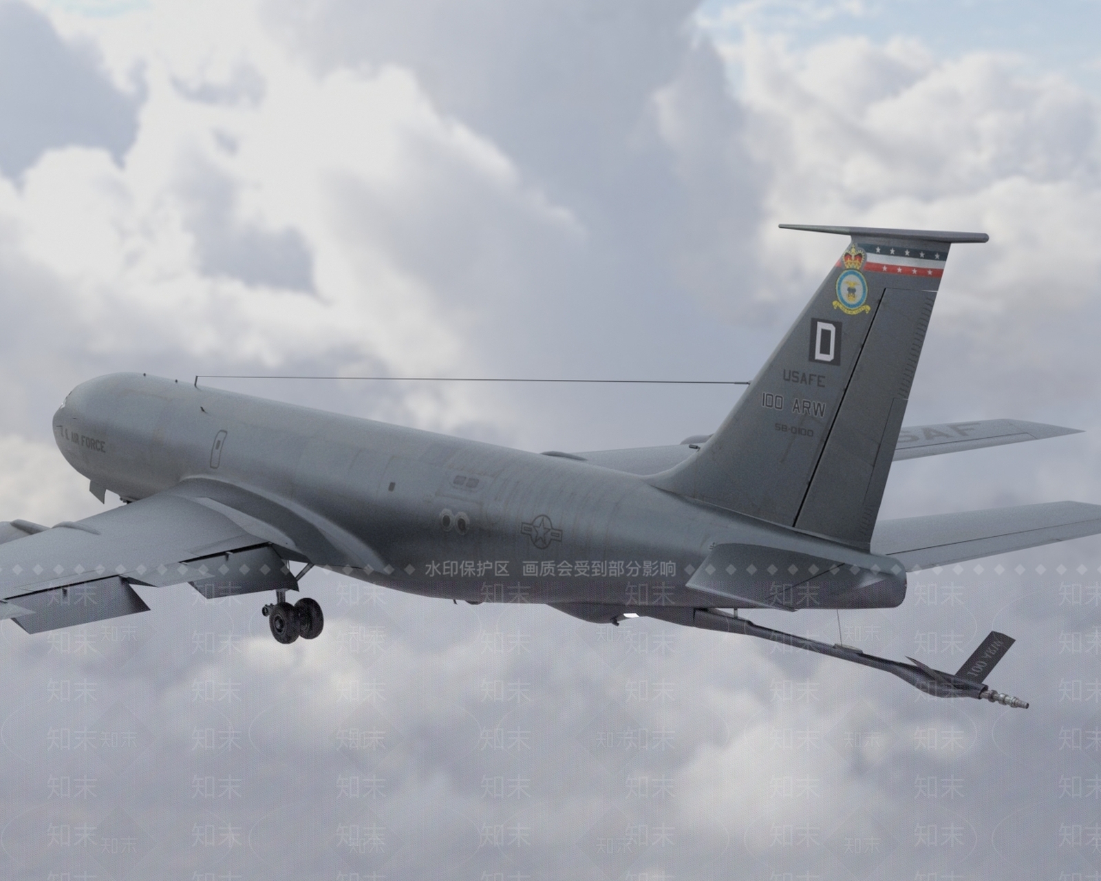 现代空中加油机大型空中加油机3D模型下载【ID:1195905754】