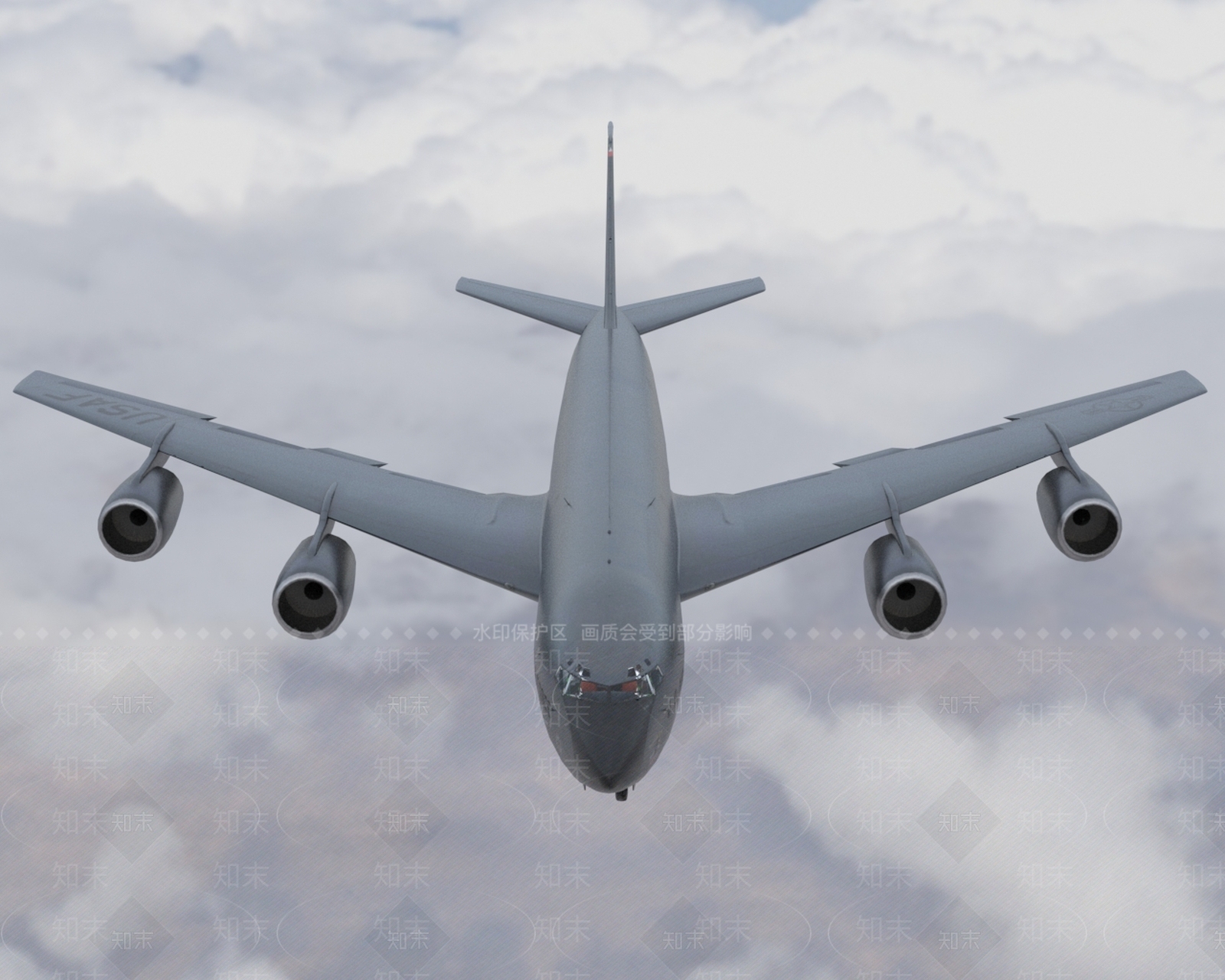 现代空中加油机大型空中加油机3D模型下载【ID:1195905754】