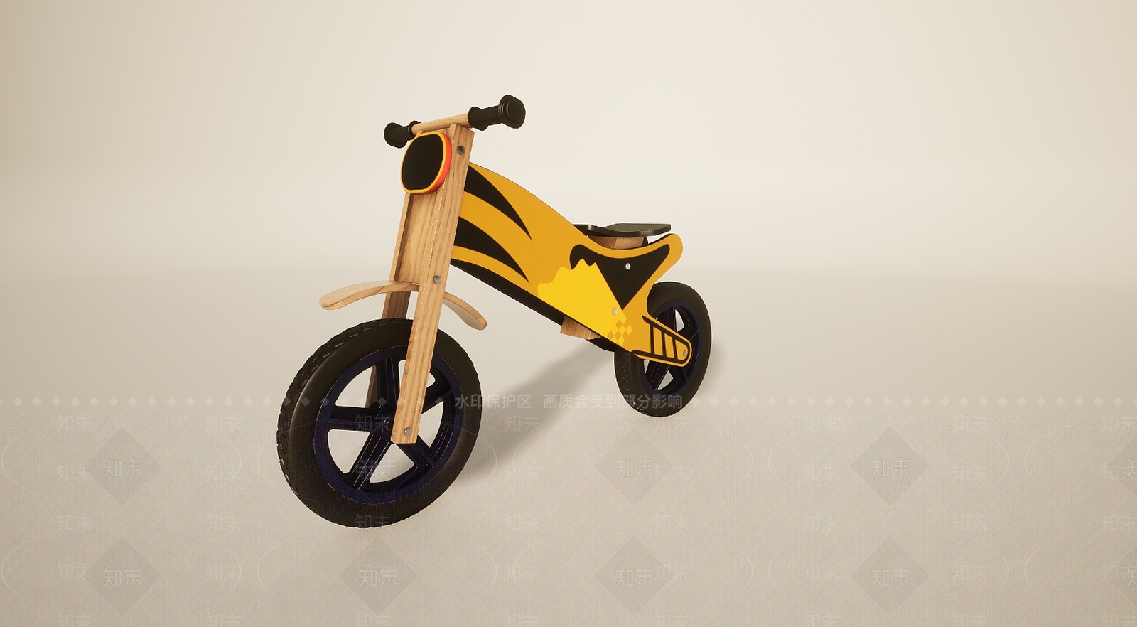 现代应有为木质平衡车3D模型下载【ID:1195905914】