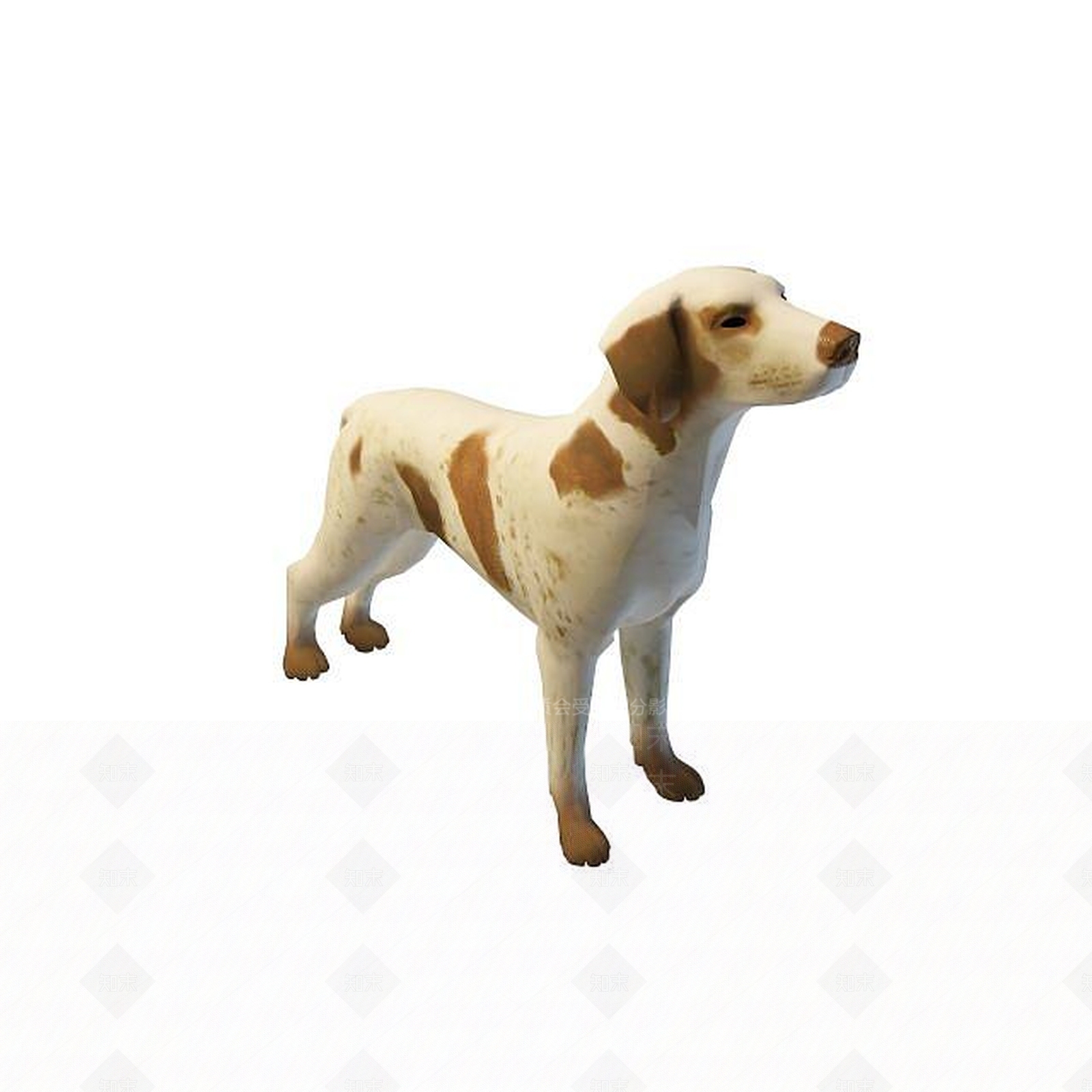 现代黄色斑点狗3D模型下载【ID:1196244870】