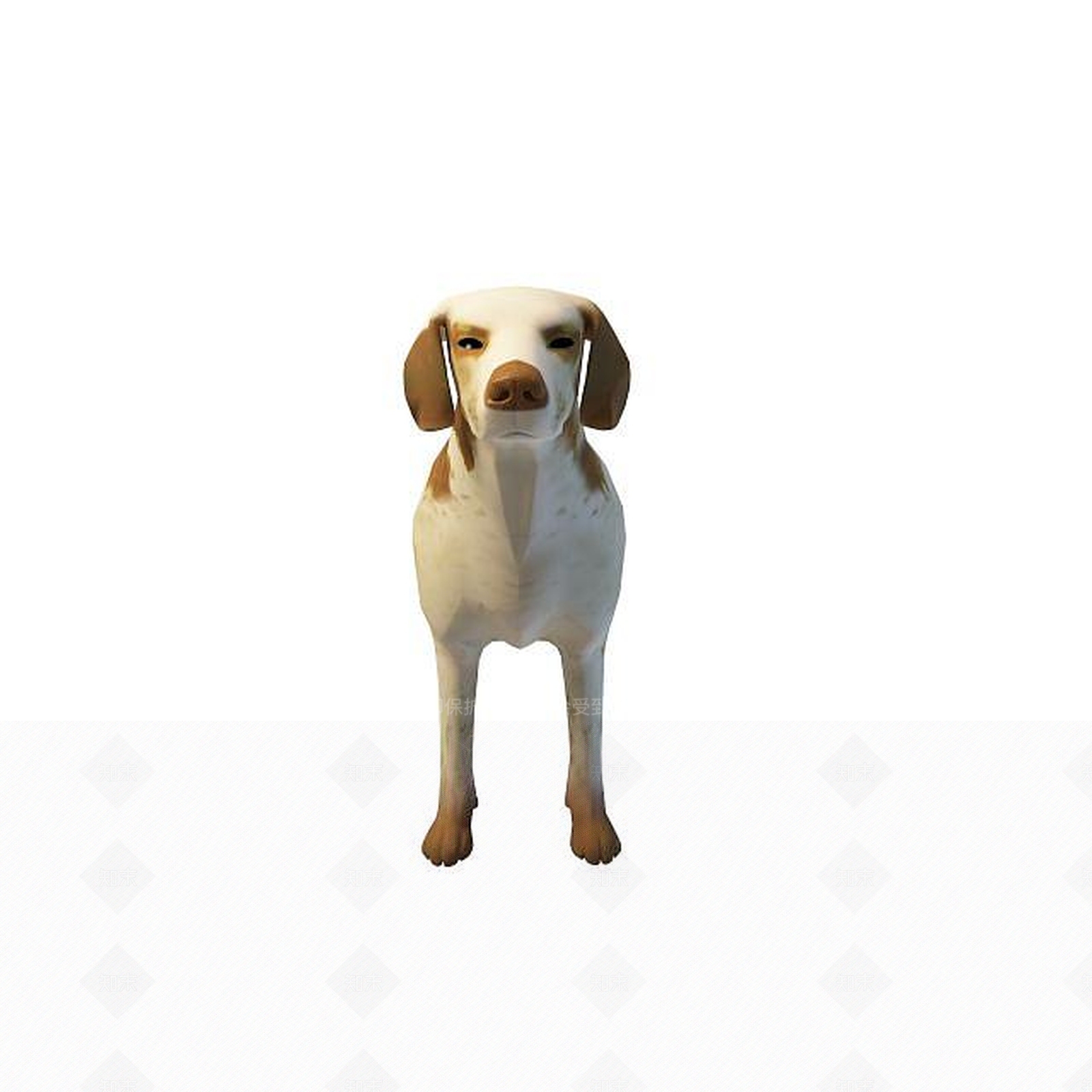 现代黄色斑点狗3D模型下载【ID:1196244870】