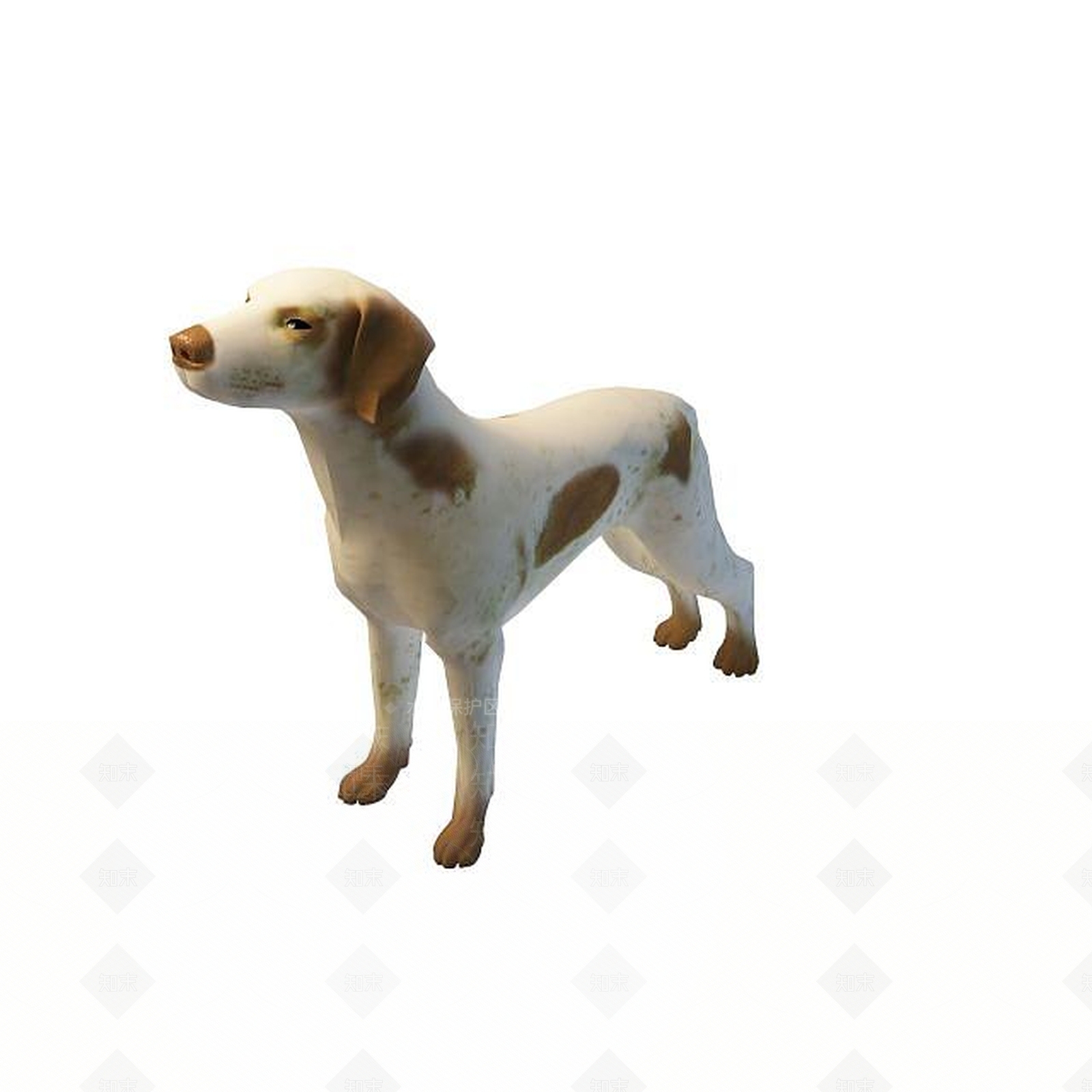 现代黄色斑点狗3D模型下载【ID:1196244870】