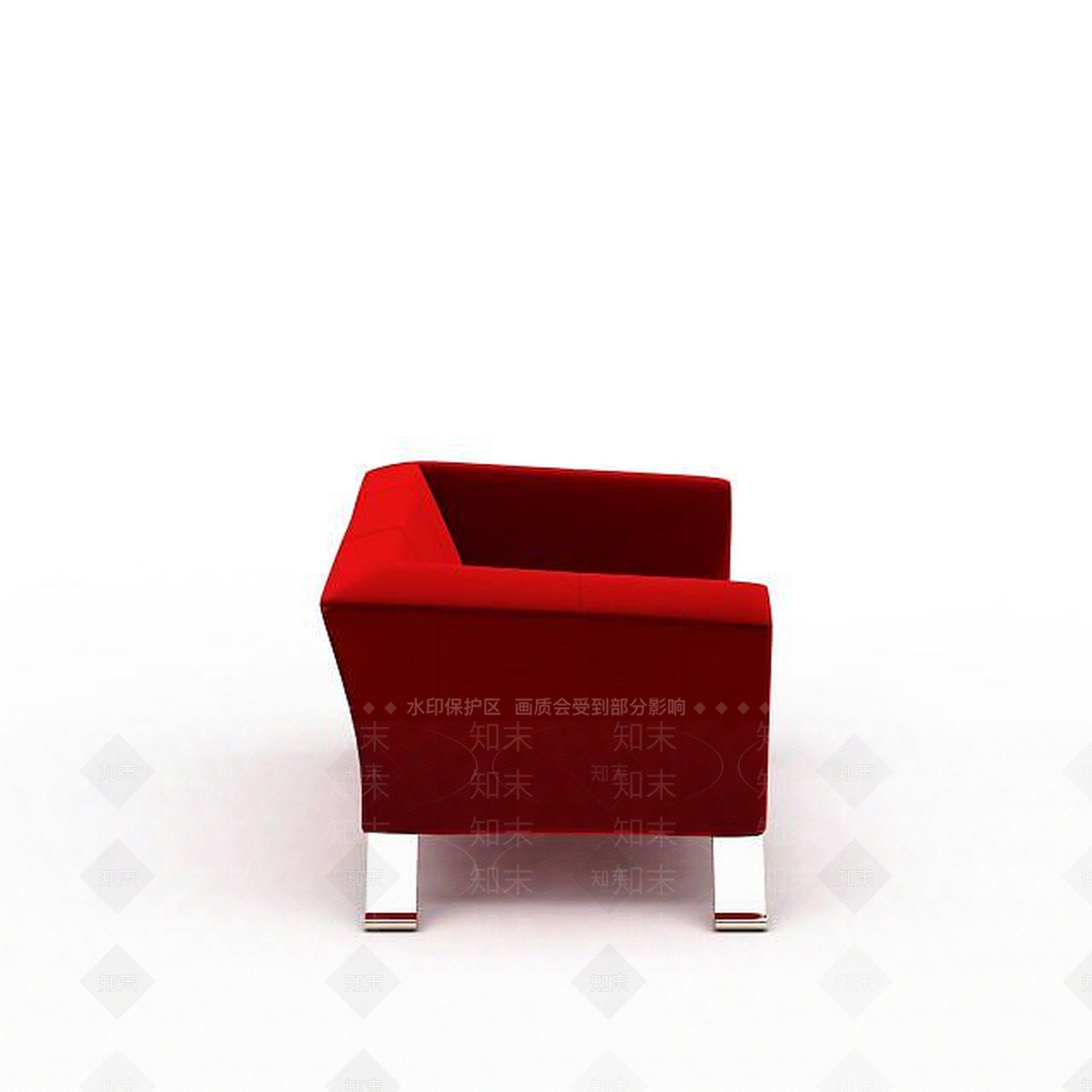 现代布艺双人沙发3D模型下载【ID:1195907696】
