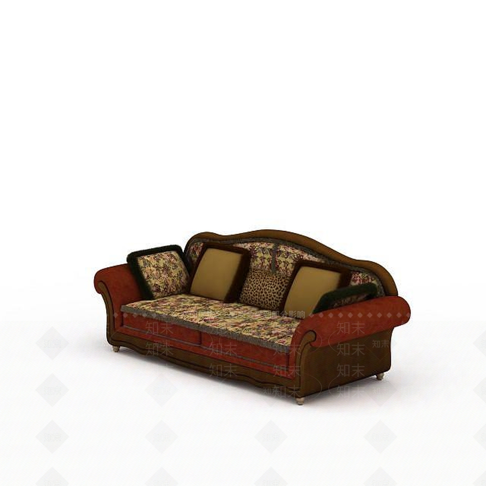 现代高档双人沙发3D模型下载【ID:1195907777】