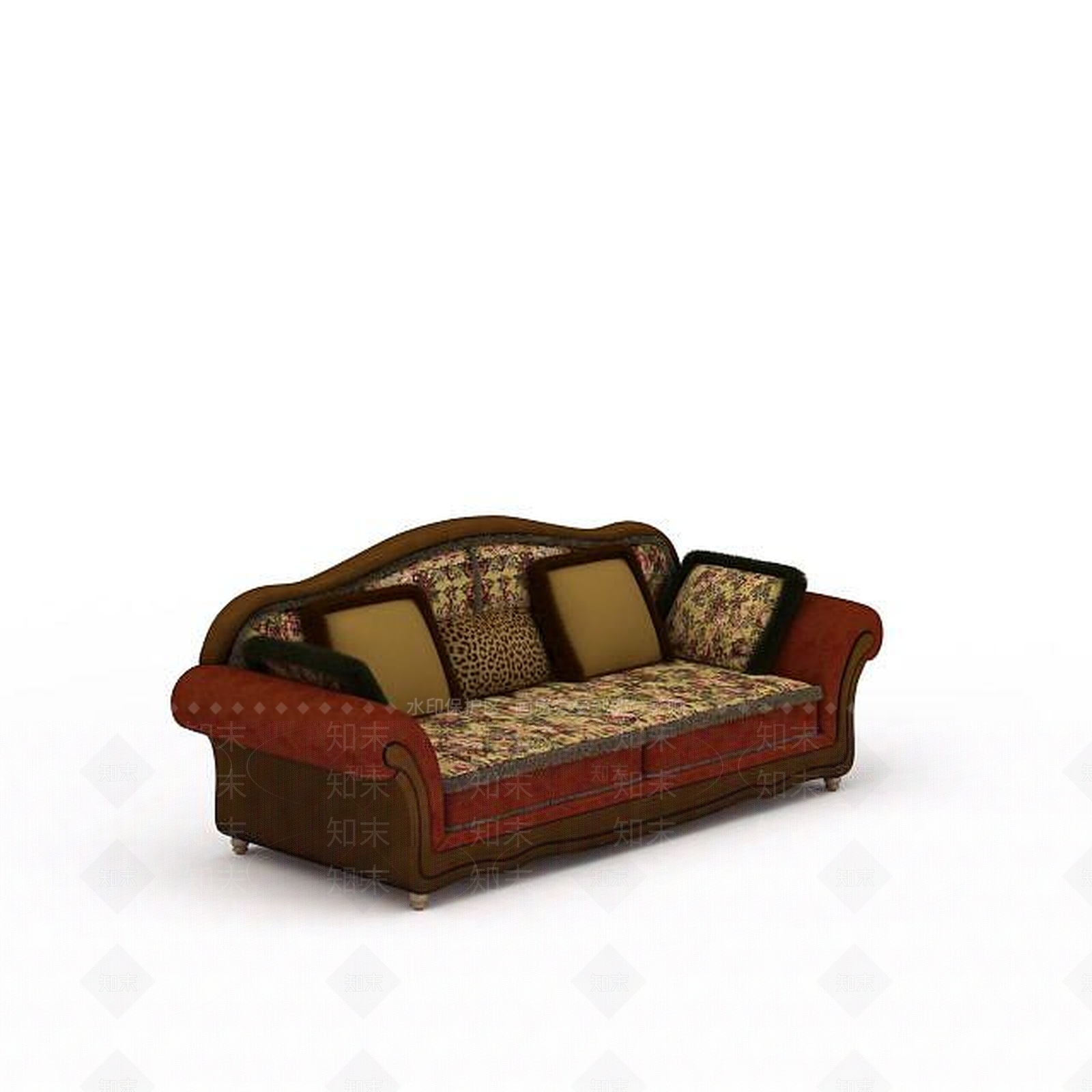 现代高档双人沙发3D模型下载【ID:1195907777】