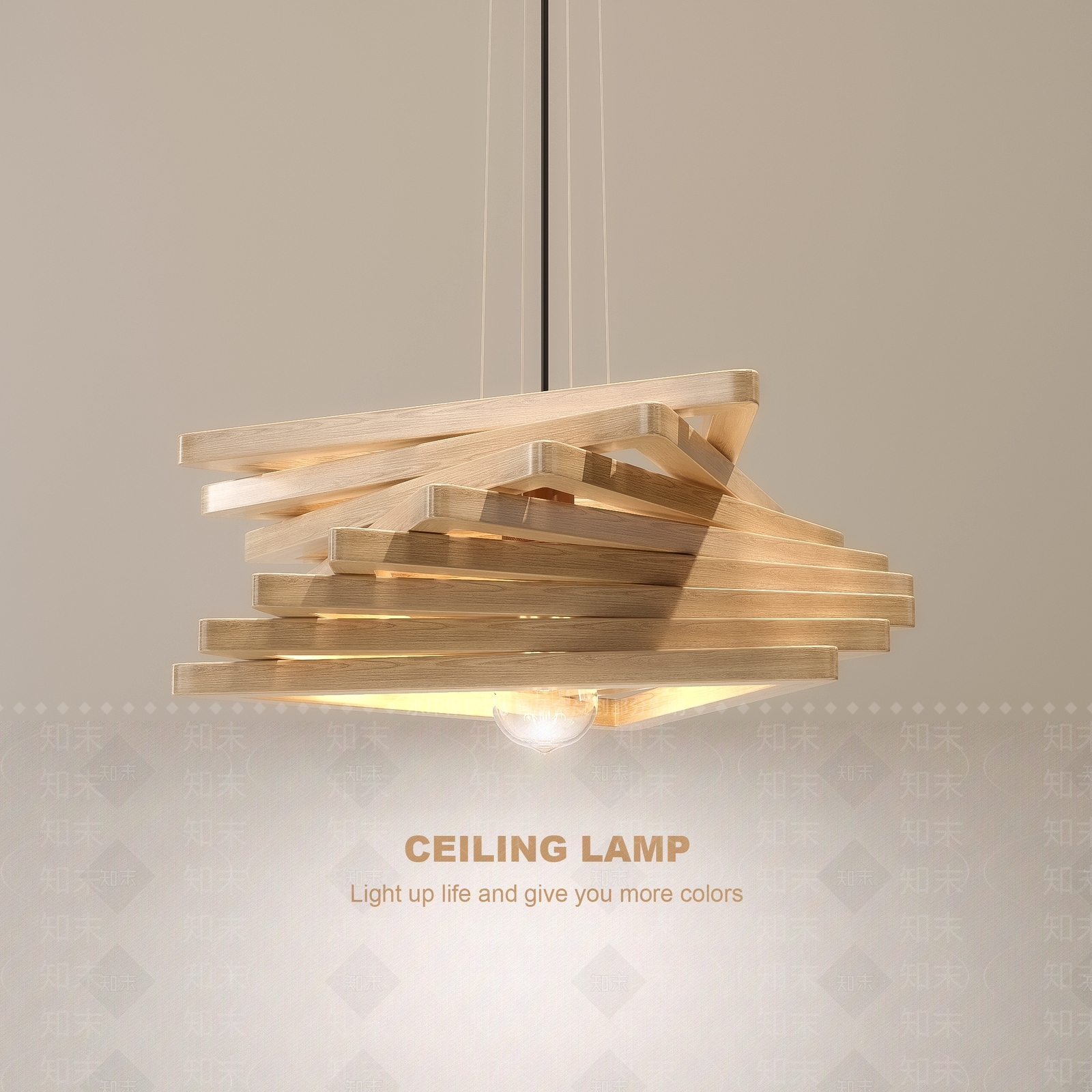 日式餐厅吊灯3D模型下载【ID:1195909765】